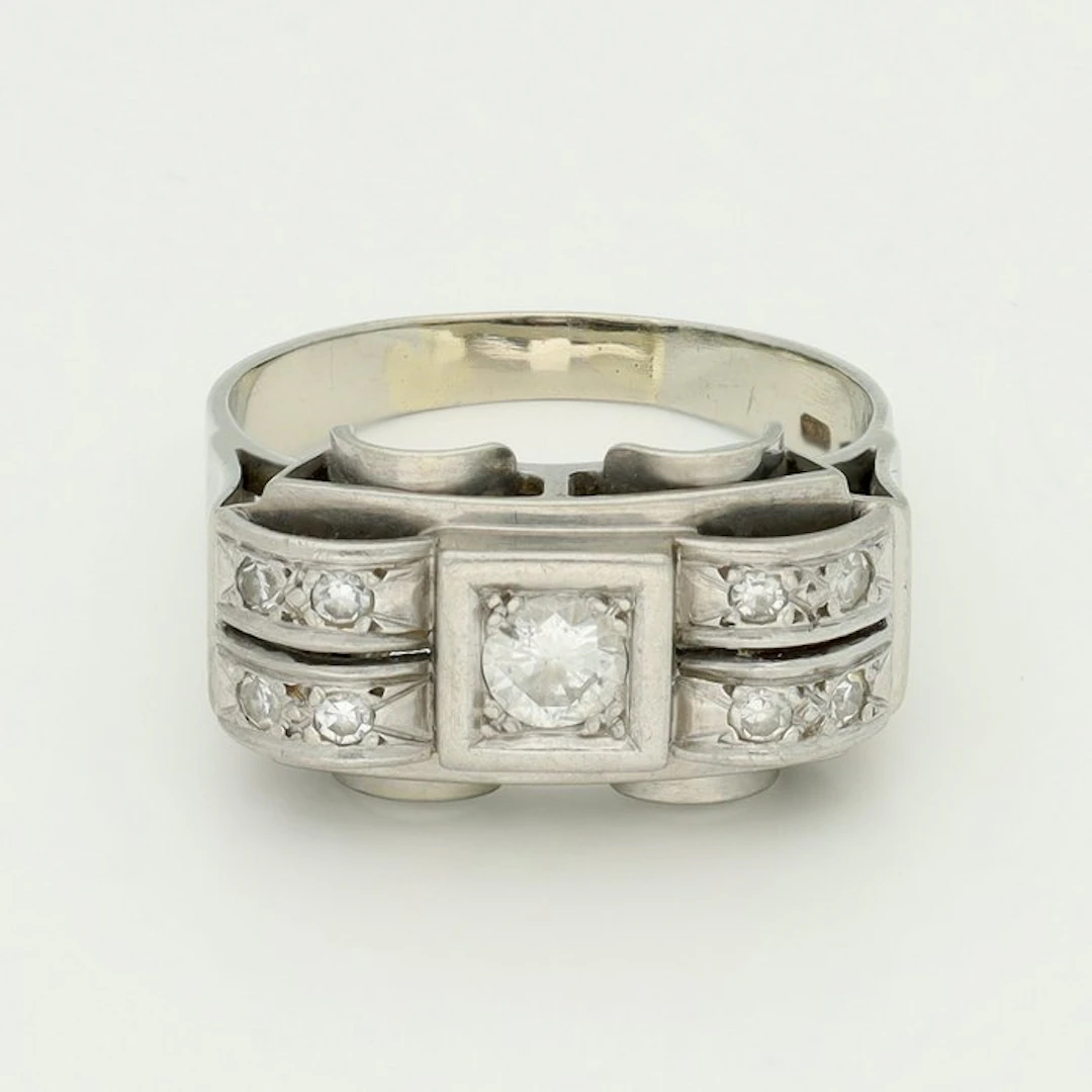 Ring - 18 kt. White gold Diamond (Natural)