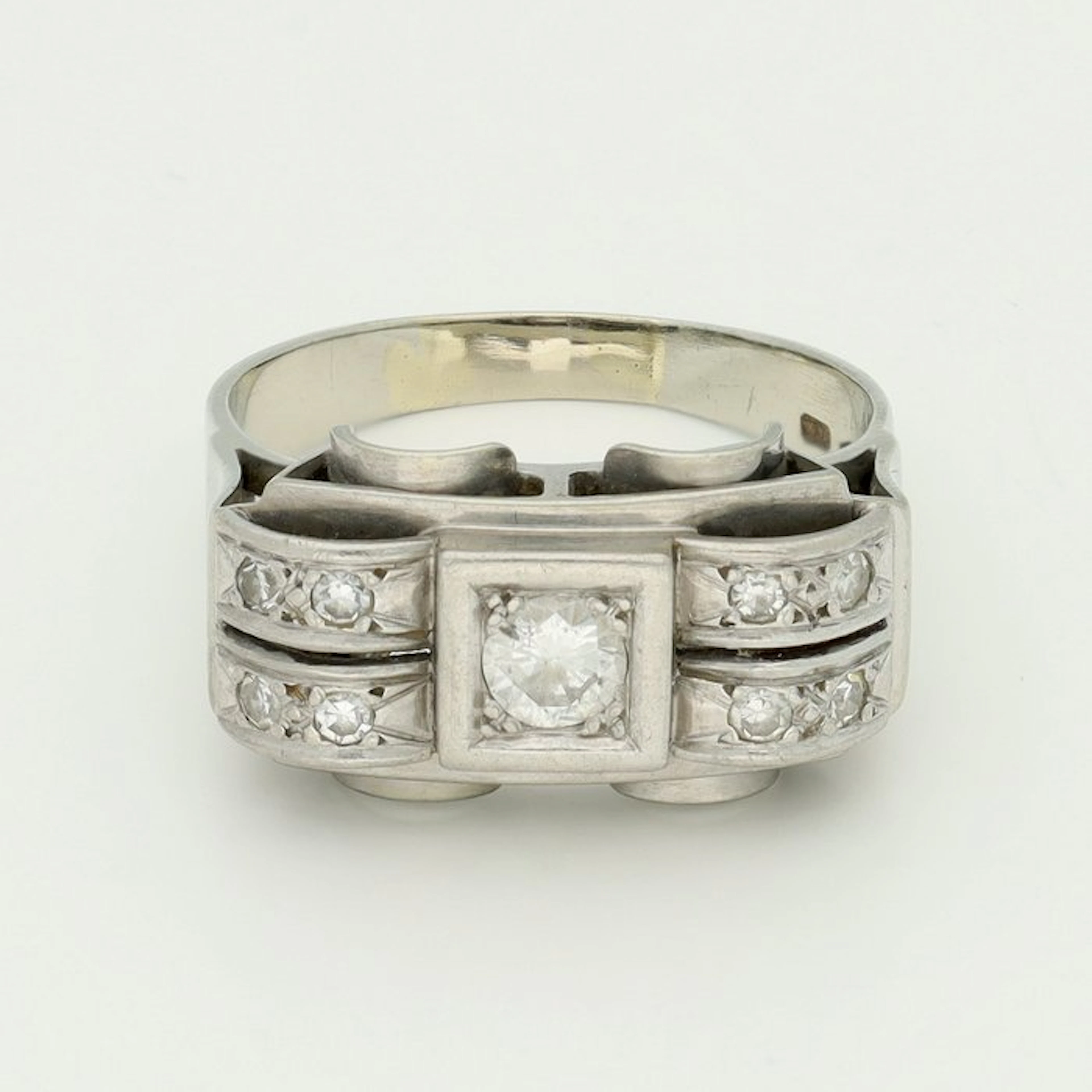 Ring - 18 kt. White gold Diamond (Natural)