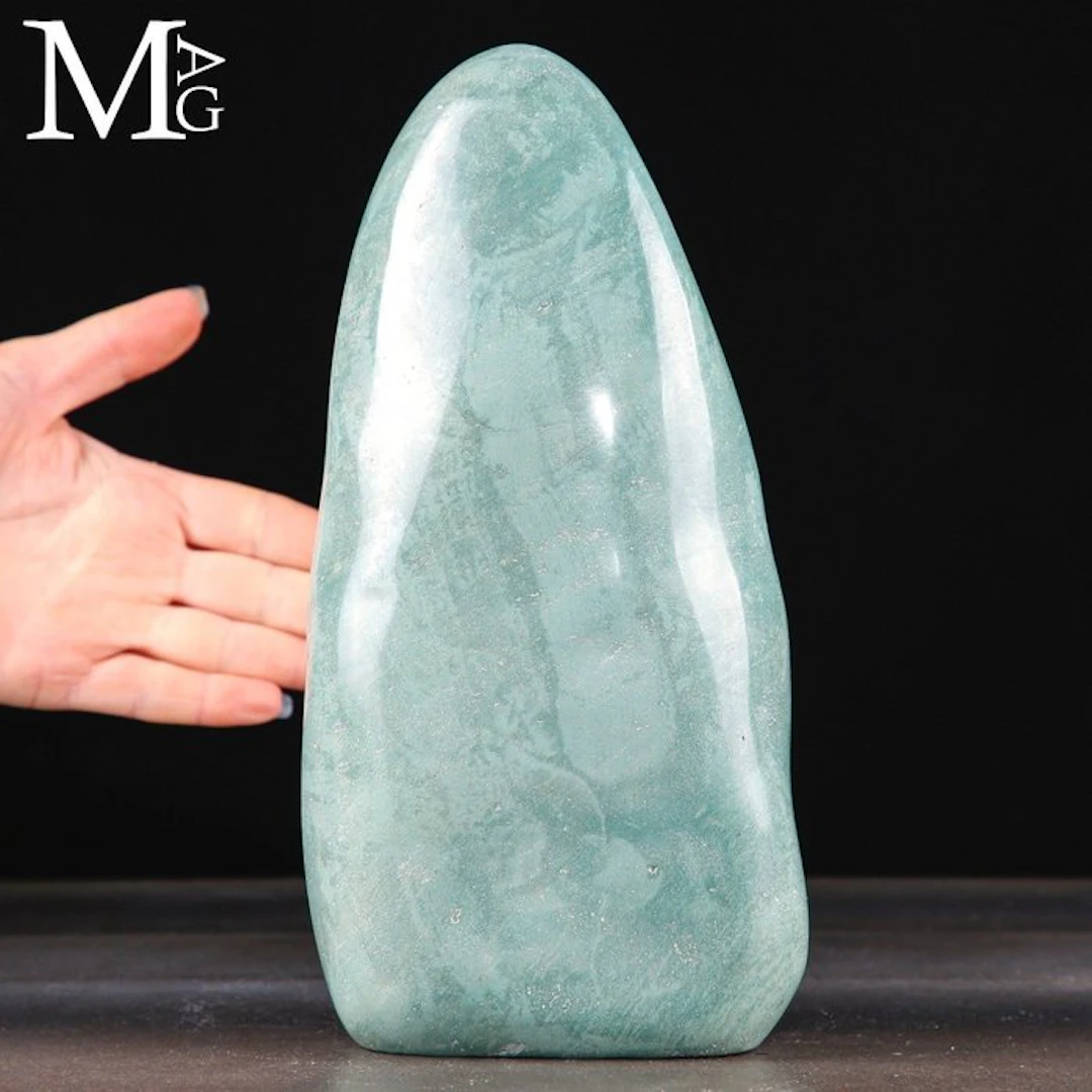 Sublime Mint Green Jasper with Delicate Patterns and a...
