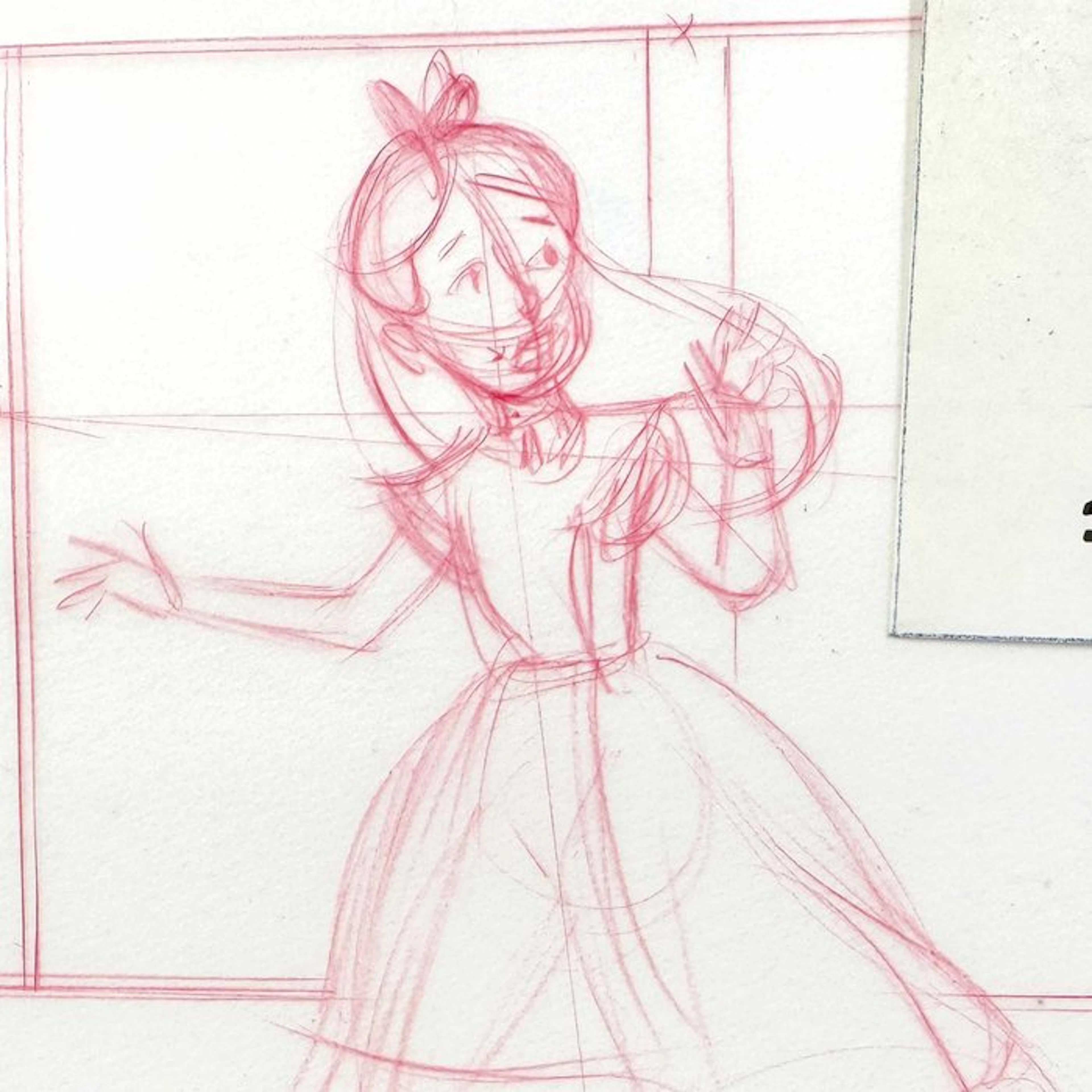 ALICE : Layout Drawing by Disney Legend Ken O' Connor - (Walt Disney