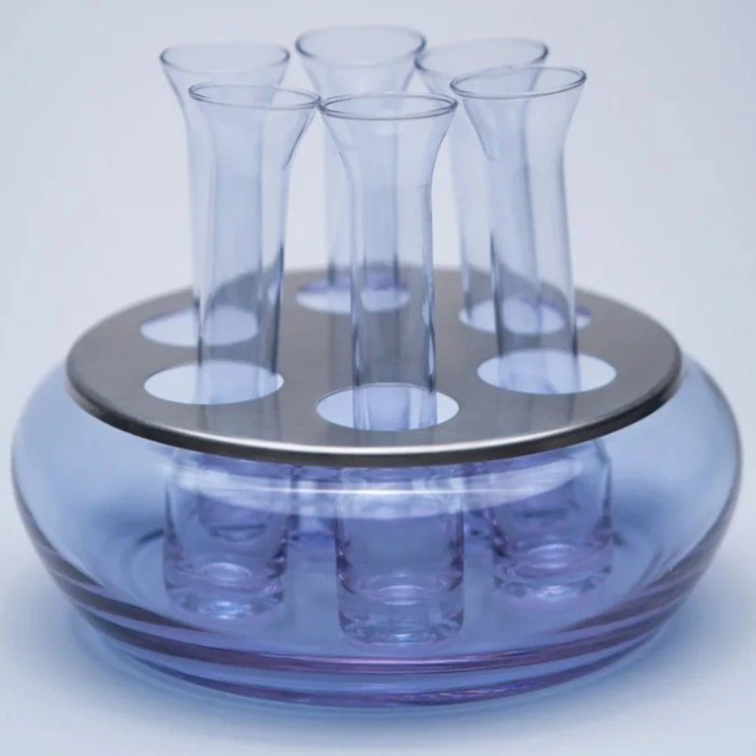 Arnolfo Di Cambio - Sergio Asti - Liquor set for 6 - Alexandrite glass