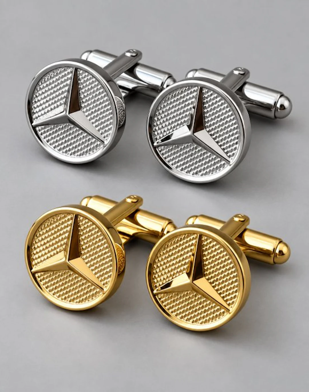 Laminated Gold (18k) - Cufflinks - MERCEDES-BENZ - 2 Pairs