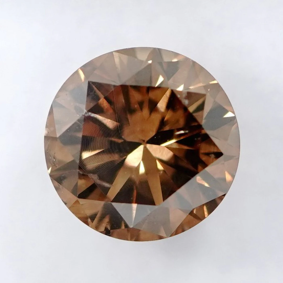 1 pcs Diamond (Natural coloured) - 1.21 ct - Round...