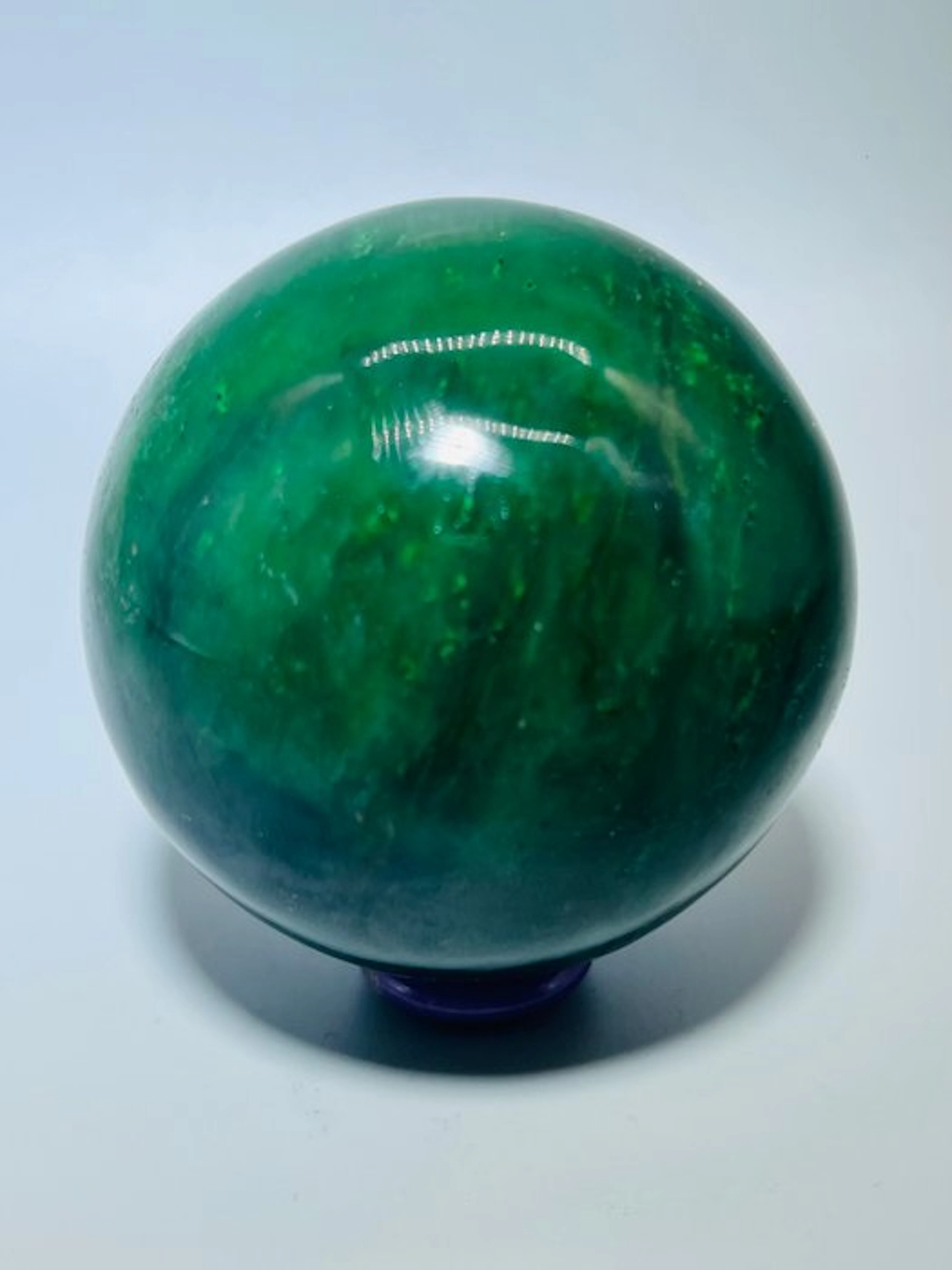 Rare Top Quality Nephrite Jade Sphere – Intense Green...