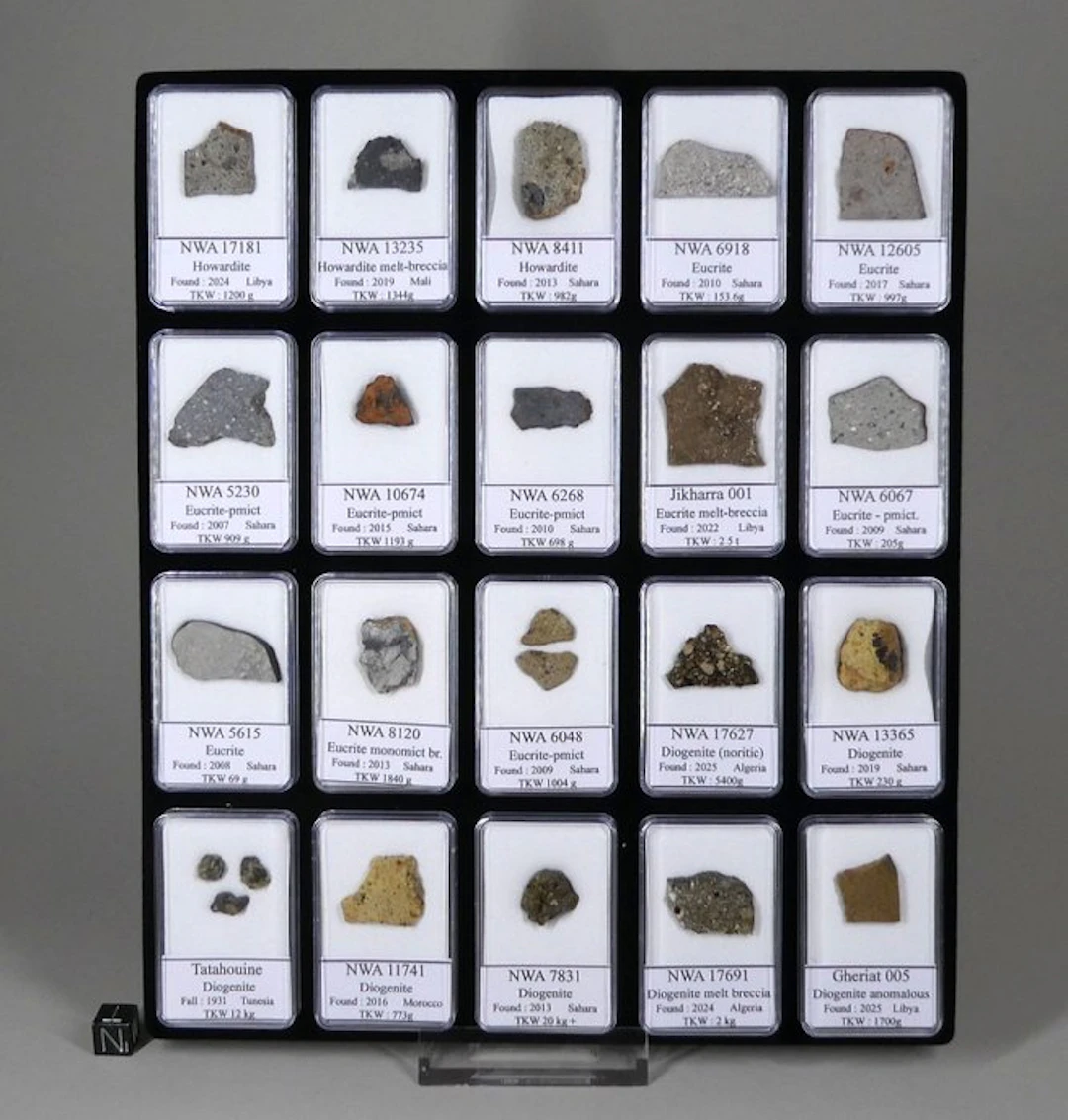 Collection of 20 classified Asteroid Vesta Meteorites - 20 st