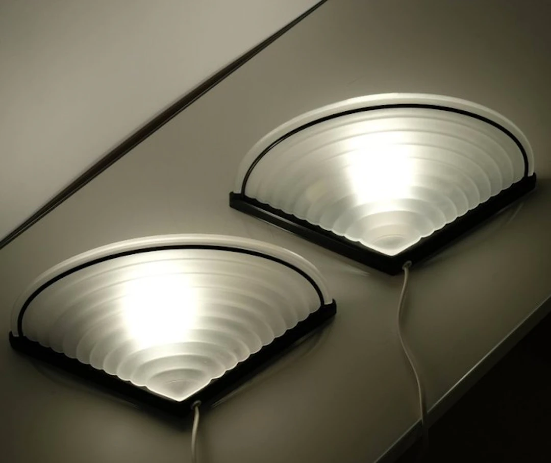 Massive - Wall lamp - Glass, Metal - Two wall lamps