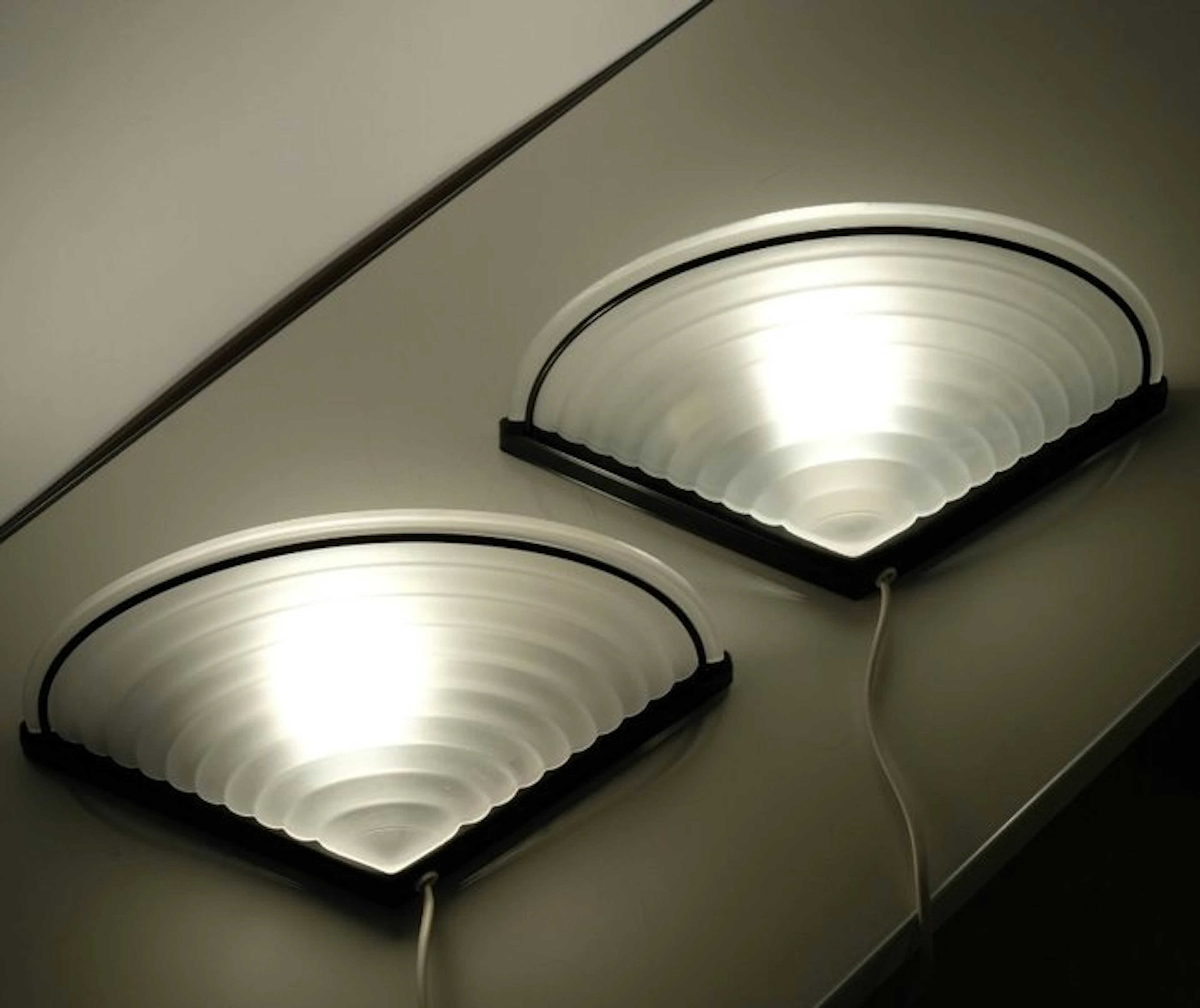 Massive - Wall lamp - Glass, Metal - Two wall lamps