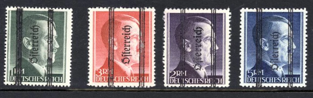 Austria 1945 - Hitler overprints - Free worldwide...