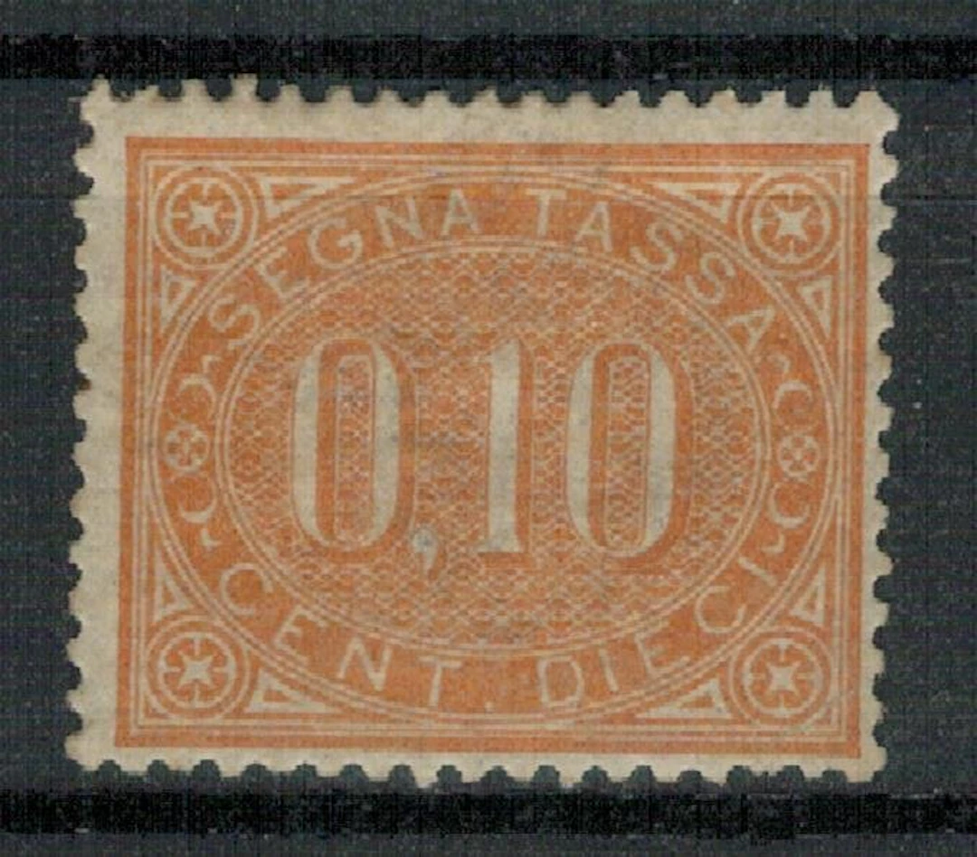 Italy Kingdom 1869 - Oval with inscriptions and value at the center (2)
