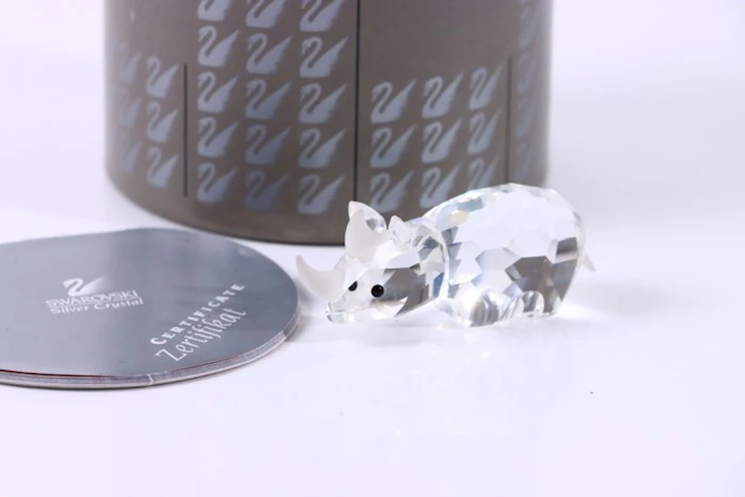 Figure - Swarovski - Neushoorn (Boxed + certificate) - Crystal