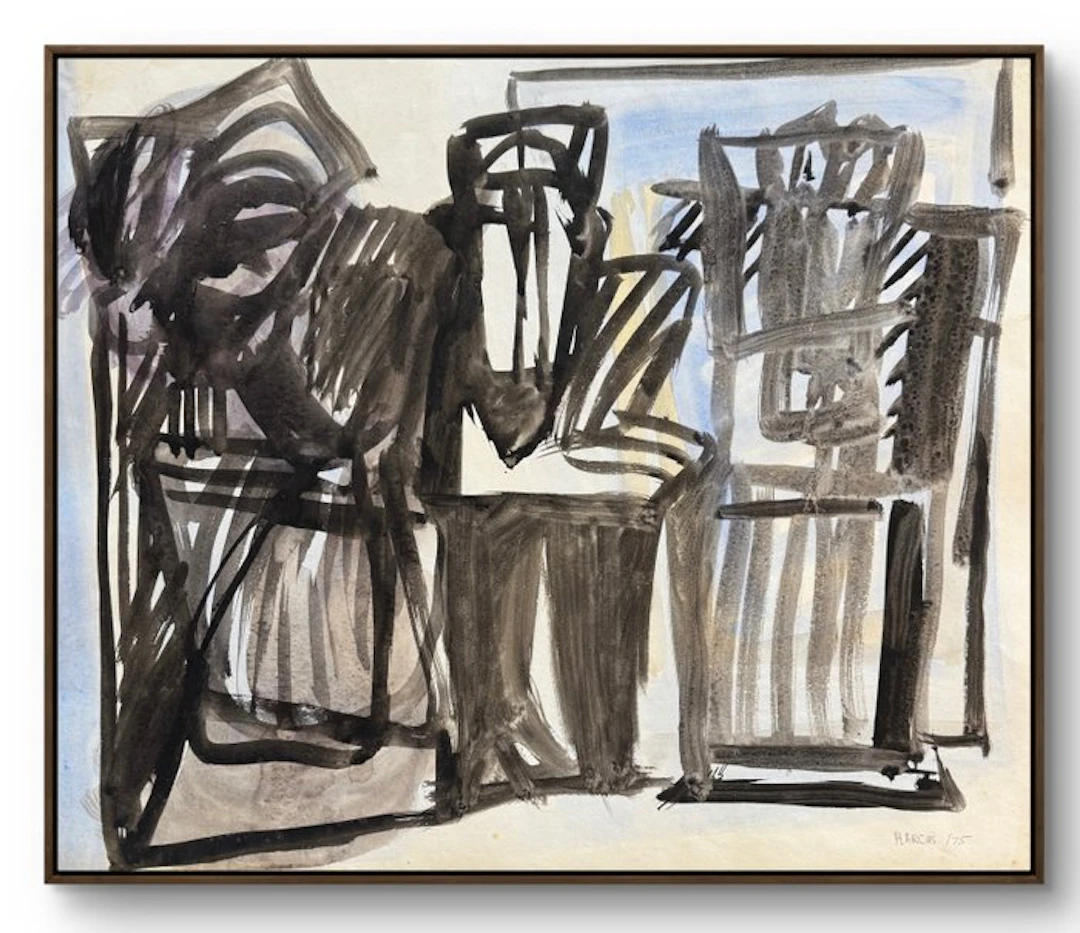 Marcus de Vestele (1941-2024) - Scène Cobra – Personnages debout - 1975