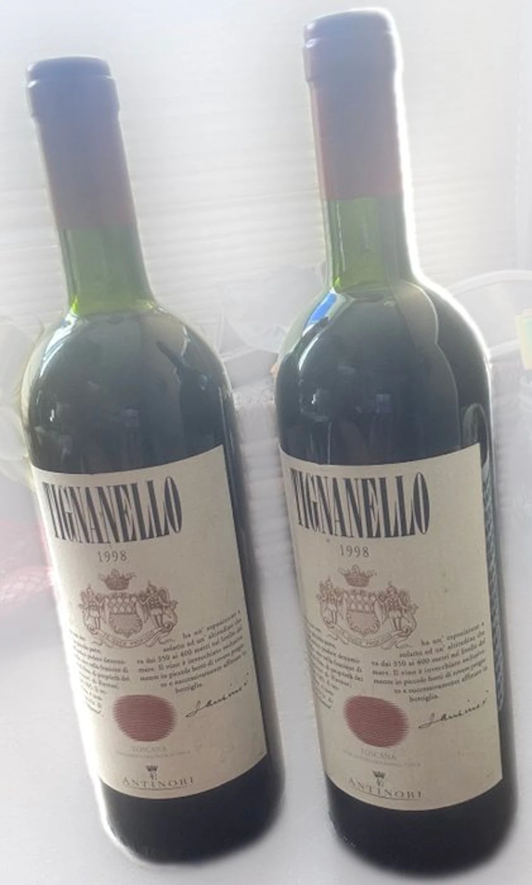 1998 Antinori, Tignanello - Tuscany IGT - 2 Bottles (0.75L)