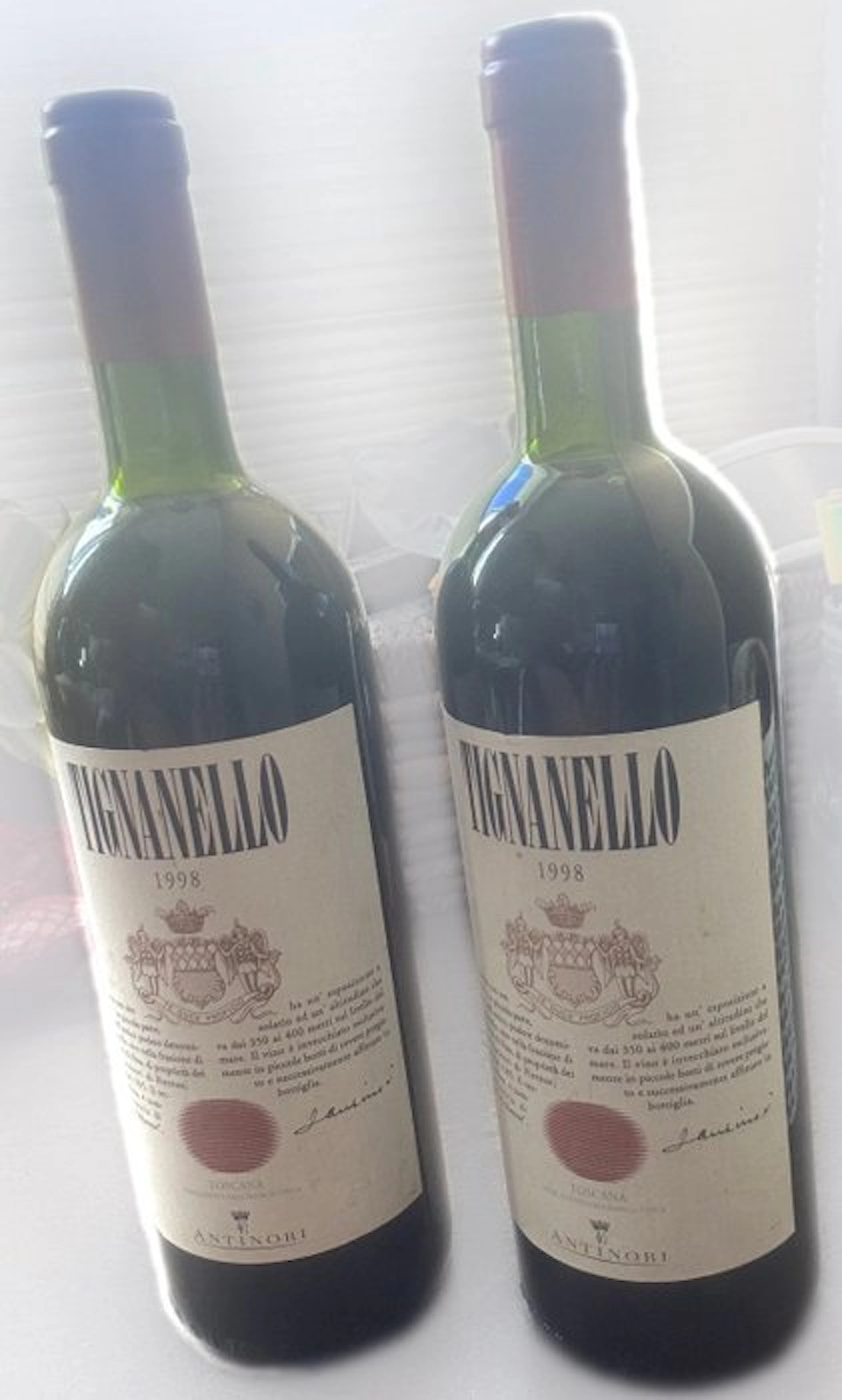 1998 Antinori, Tignanello - Tuscany IGT - 2 Bottles (0.75L)