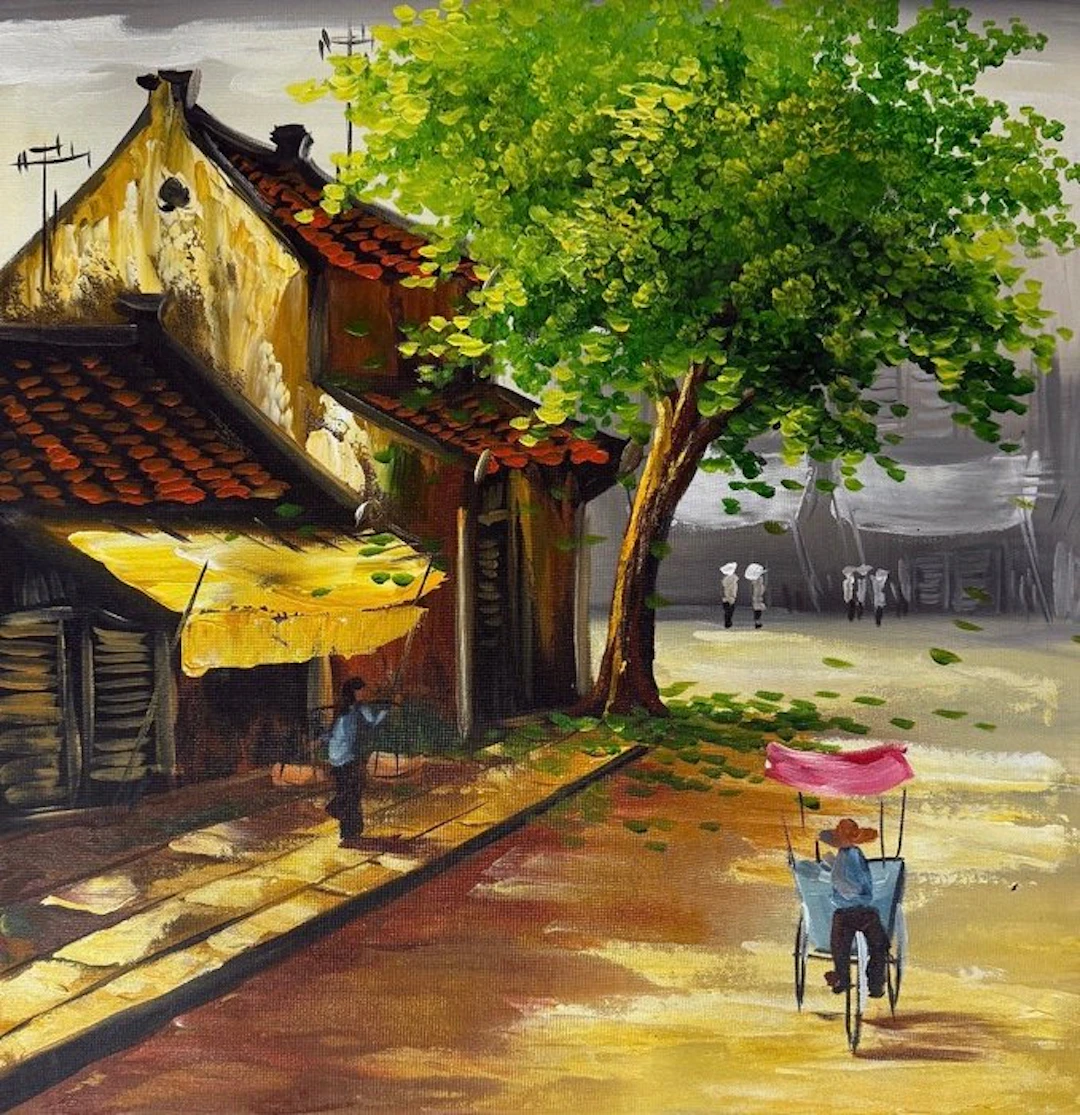 Hung Richard (1966) - En route vers le marché ↑60 →60 cm → No Reserve ✓