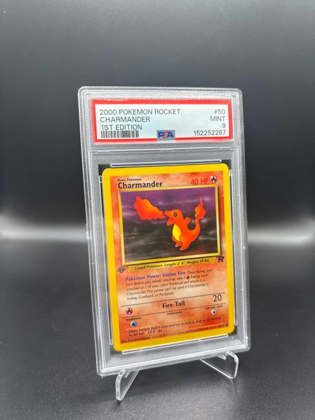 Pokémon - 1 Graded card - Charmander #50 Team Rocket First edition - PSA 9