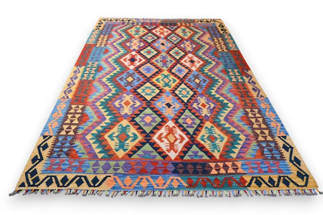 Colorful kilim - unused - Rug - 260 cm - 185 cm - With certificate