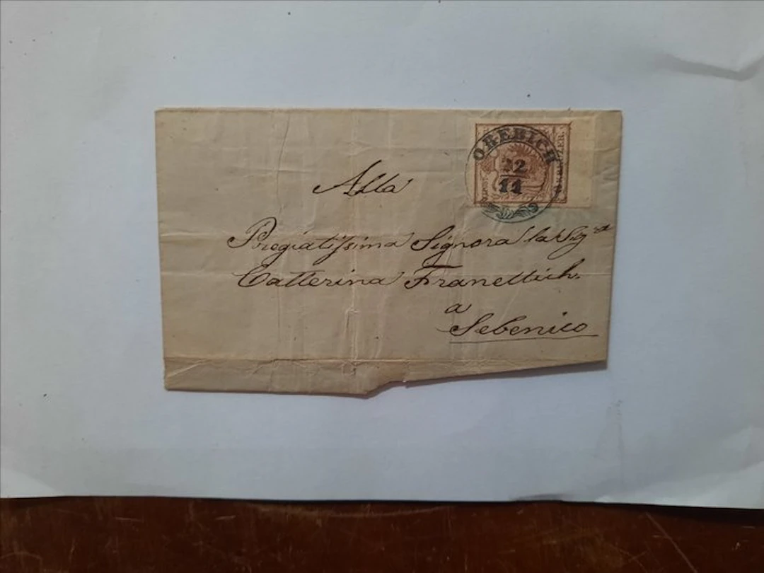 Austria 1850/1860 - Austria: First numbers on the envelope via Viaggiat