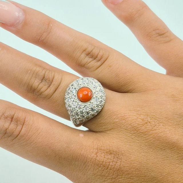 Silver Ring - CORALLO MEDITERRANEO