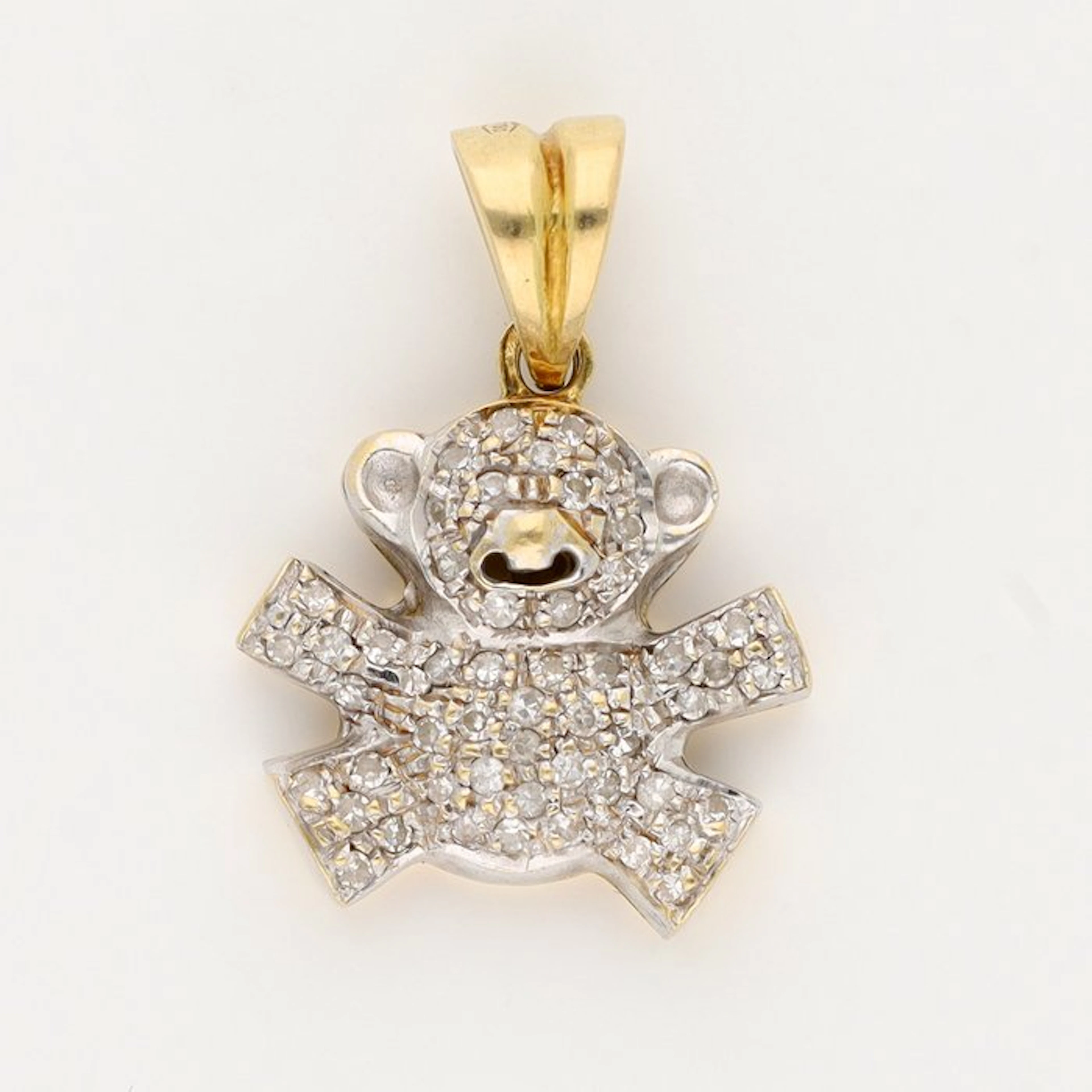 Pendant - 14 kt. Yellow gold, White gold Diamond (Natural)