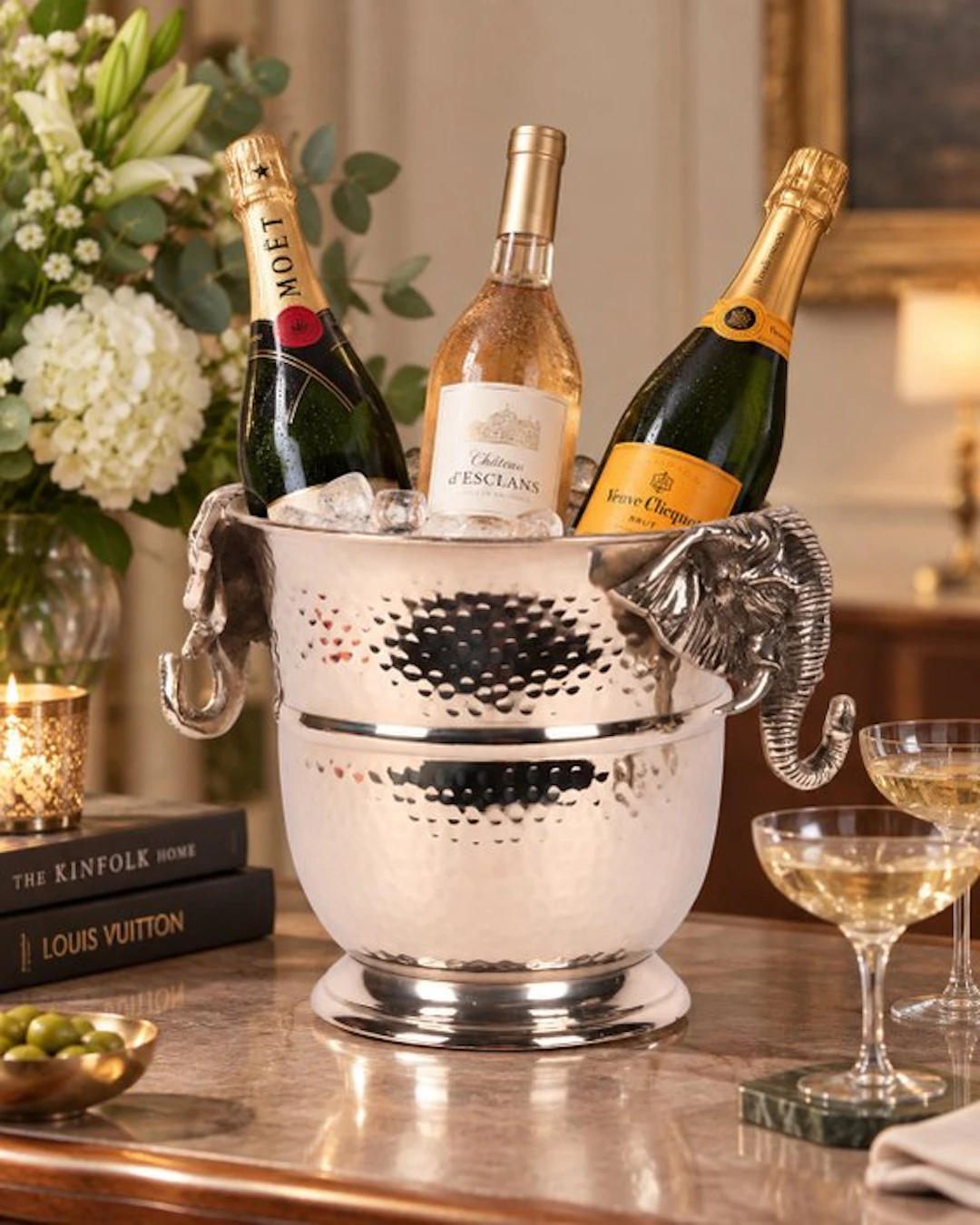 Champagne cooler - Aluminium - Elephants