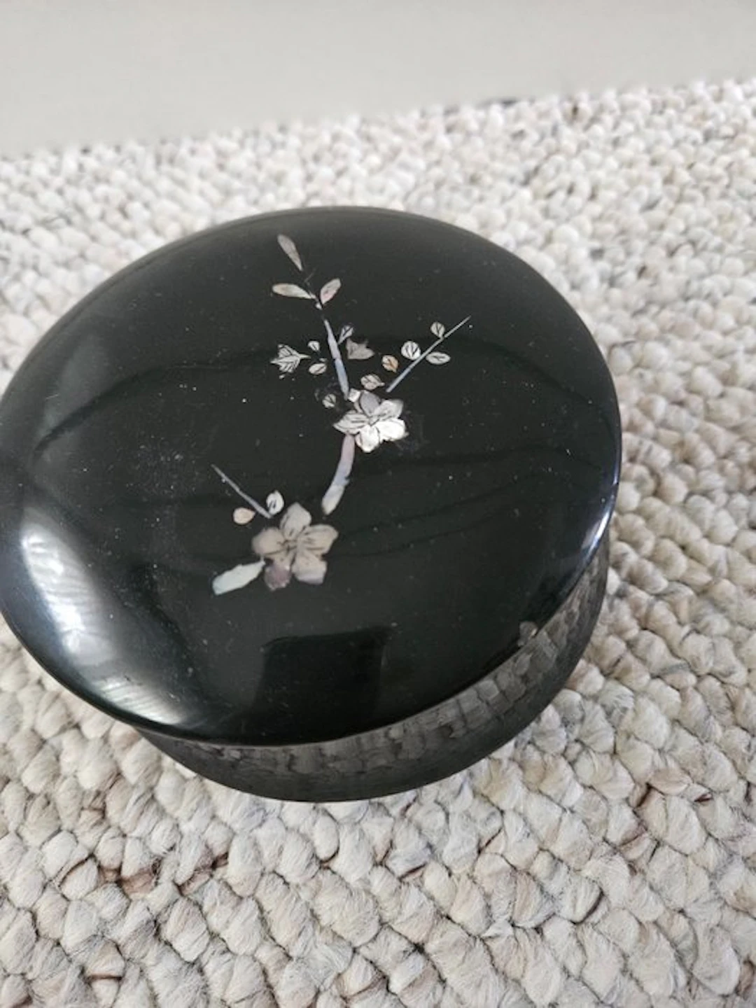 Jewellery box - wood, mother-of-pearl - Vintage Lakdoos