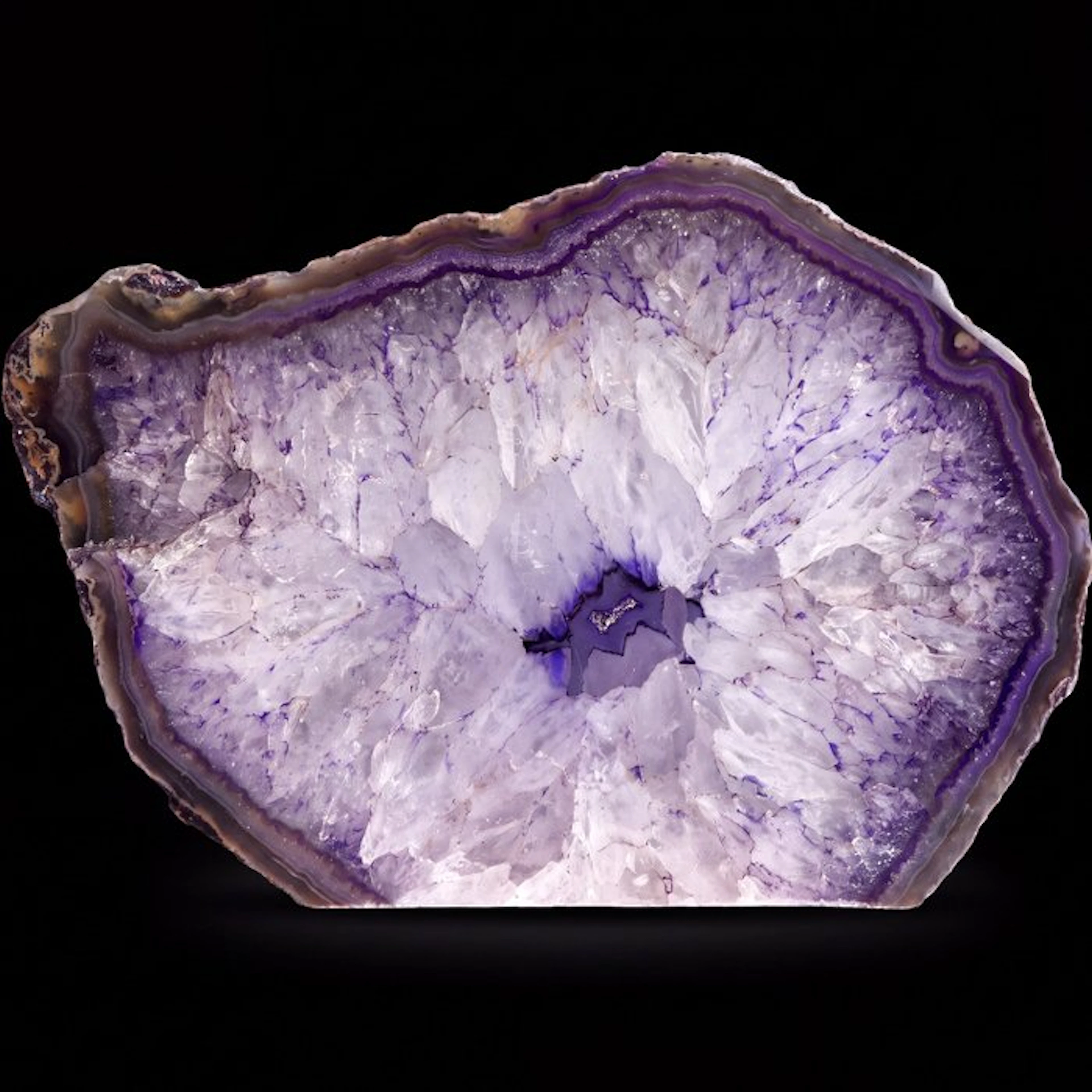 XL Purple Agate - 24x17x6 cm - Geode- 3.3 kg