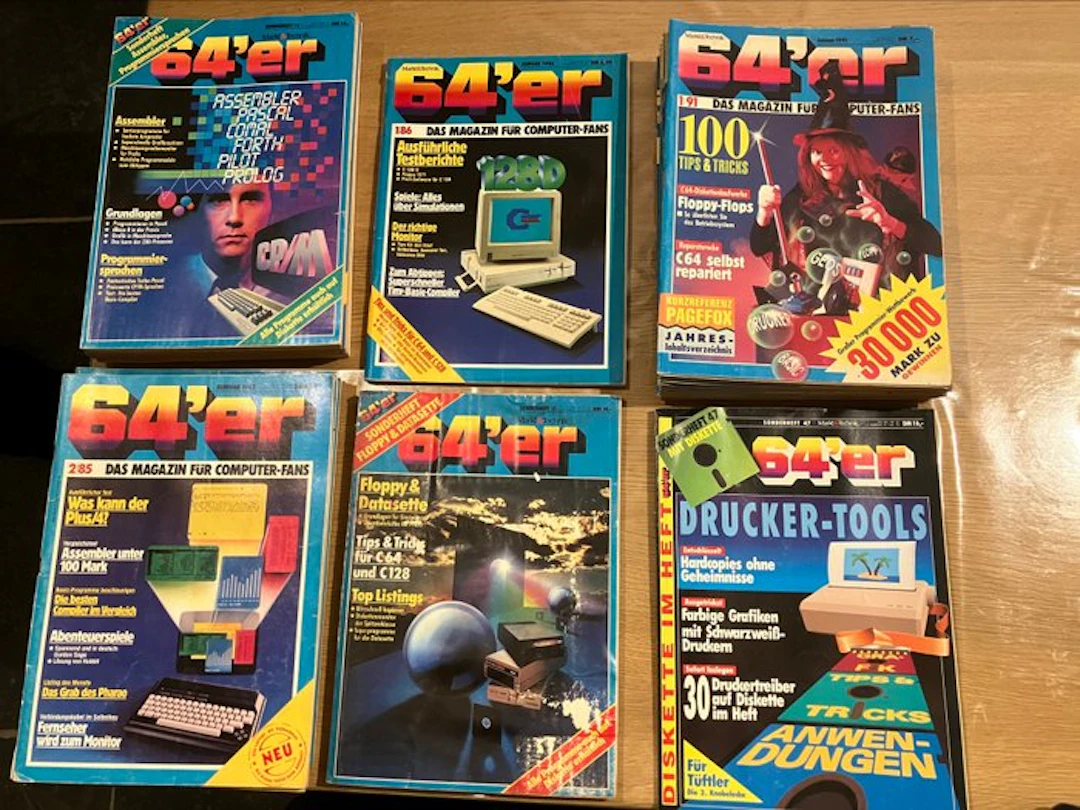 64'er magazine lot - 1985-1991