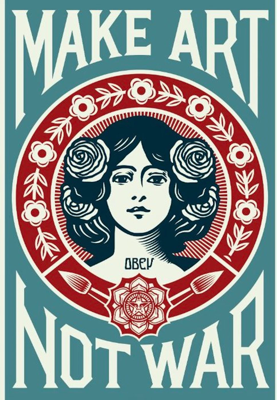 Shepard Fairey (OBEY) (1970) - (Blue) Make Art Not War Signed
