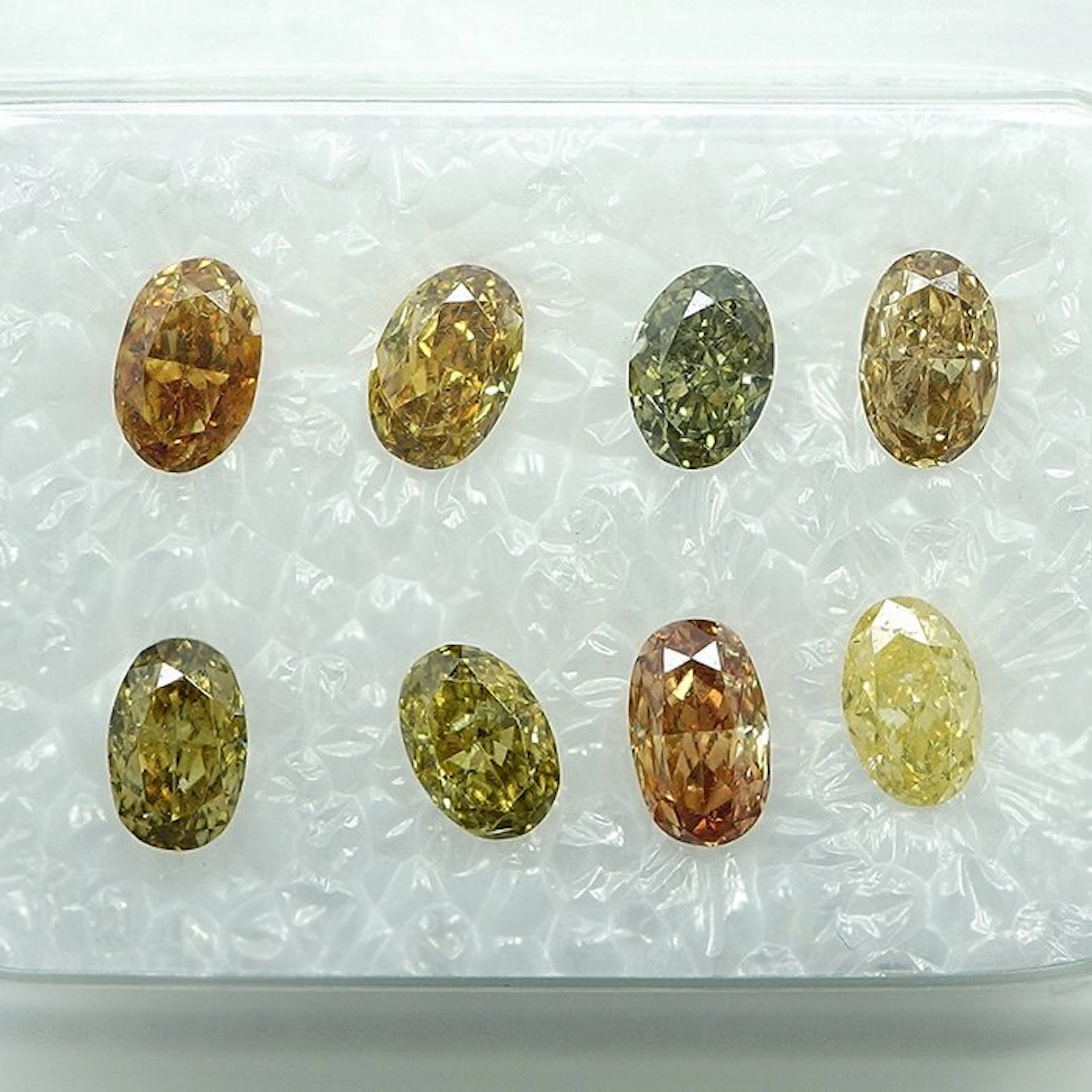 8 pcs Diamond (Natural) - 1.11 ct - Oval - VS1, I1 - Gem Report Antwerp (GRA)