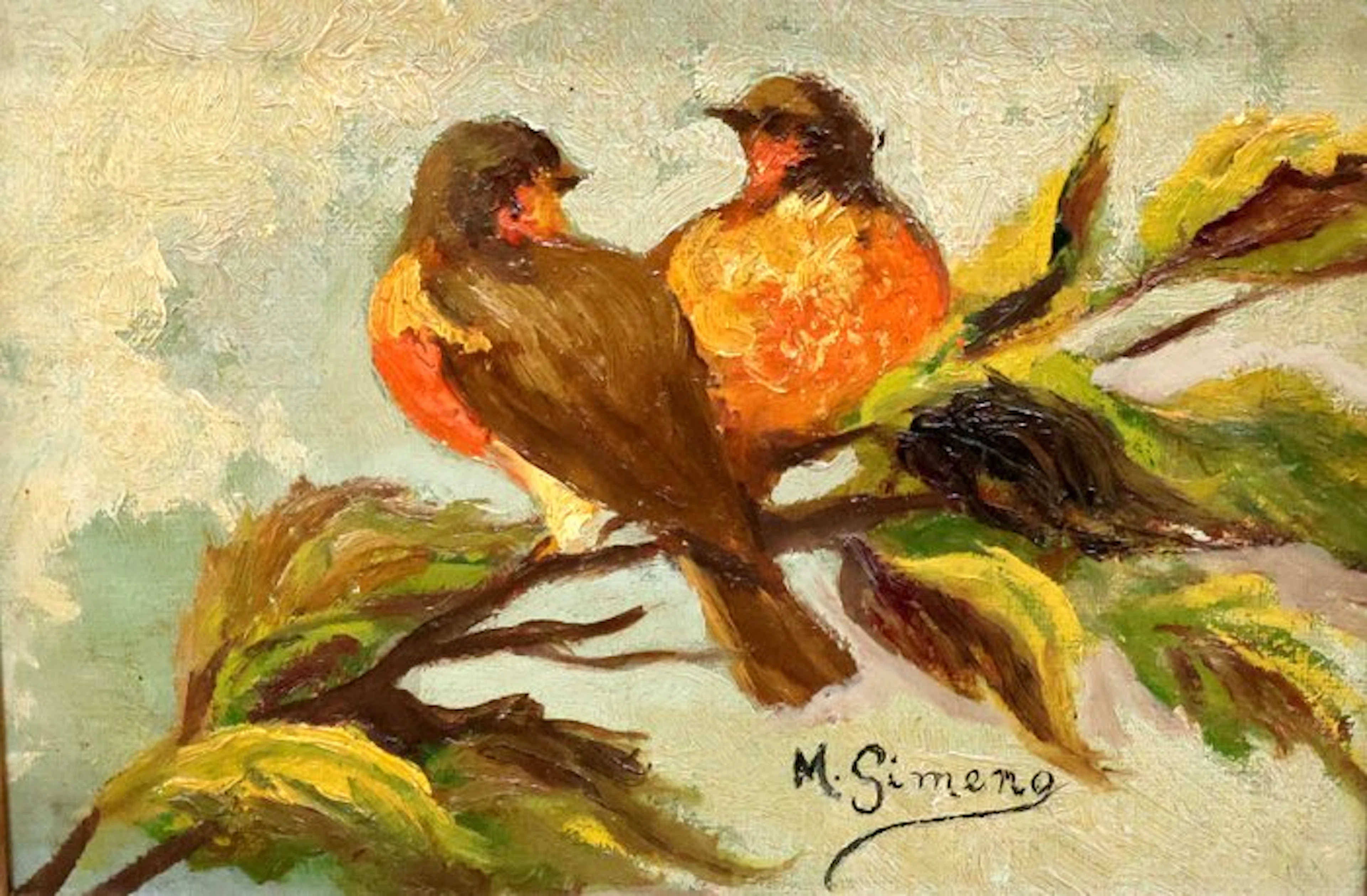 Miguel Gimeno (1910–1987) - Aves sobre la rama