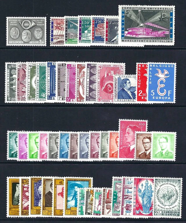 Belgium 1958/1959 - two full volumes - OBP/COB 1046/1120
