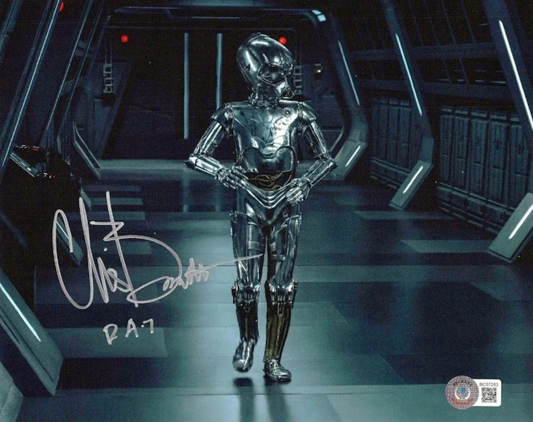 Star Wars - Chris Bartlett as RA-7 Droid in The Mandalorian with Beckett COA