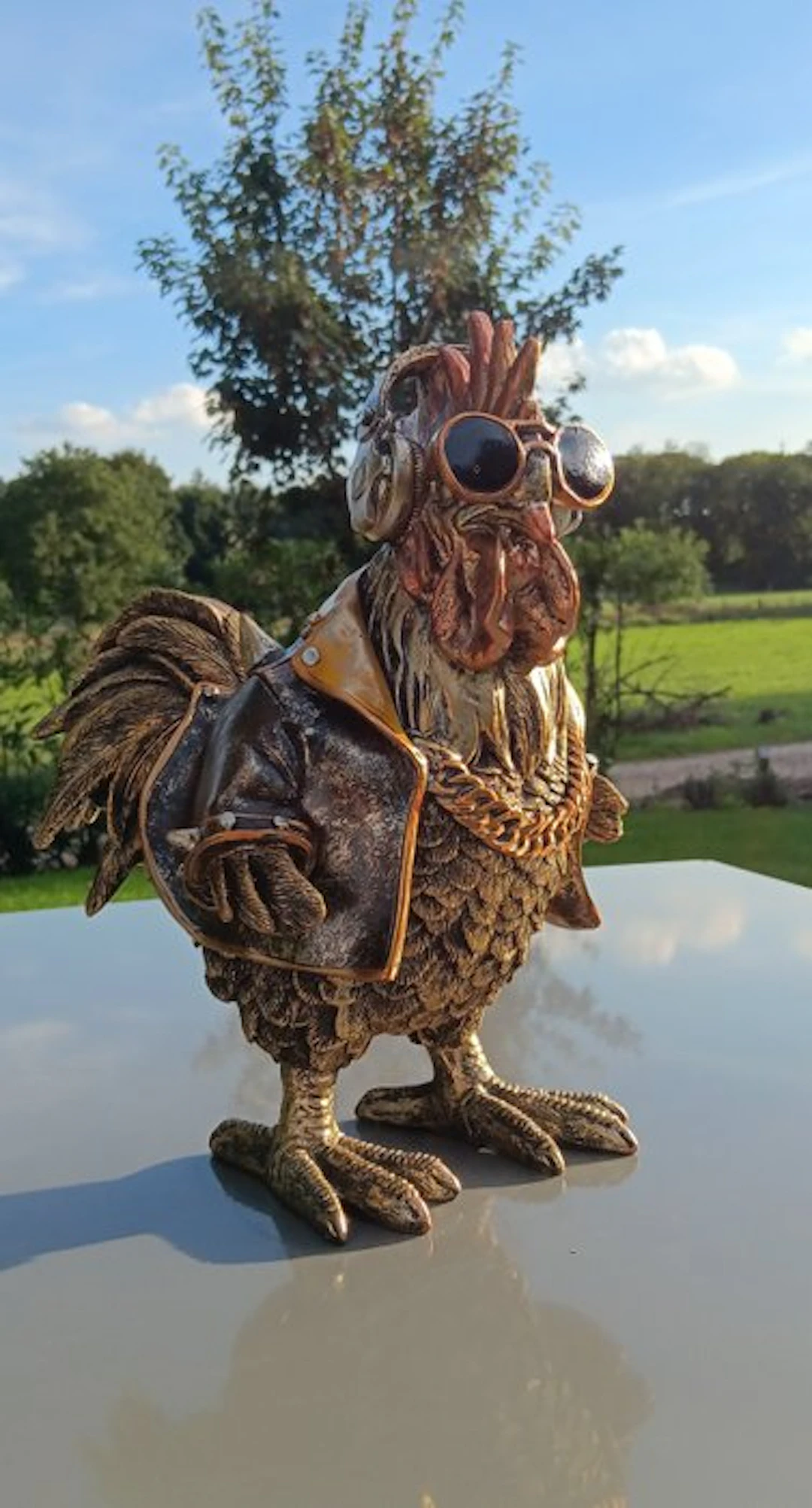 Stoere Steampunk Kip – Resin - Statue, Steampunk Kip - 29.5 cm - resin
