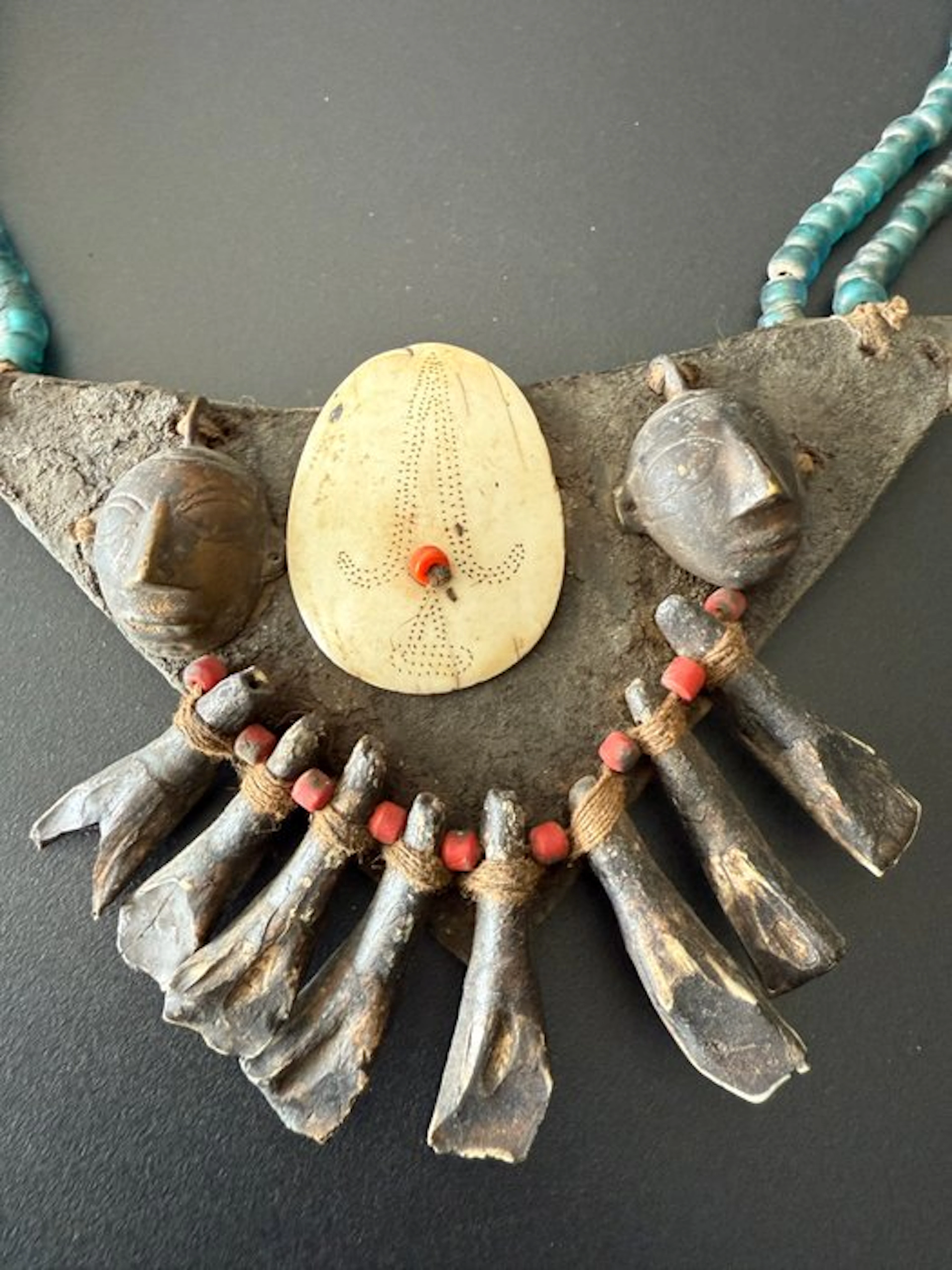 Naga Konyak Head-Hunter Warrior Necklace - Glass trade beads