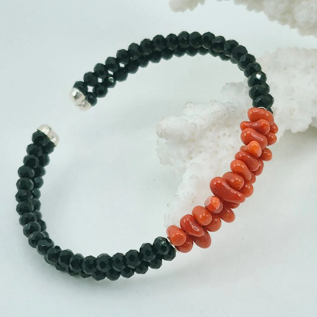 Coral - Silver, No Reserve - Bracelet - CORALLO MEDITERRANEO