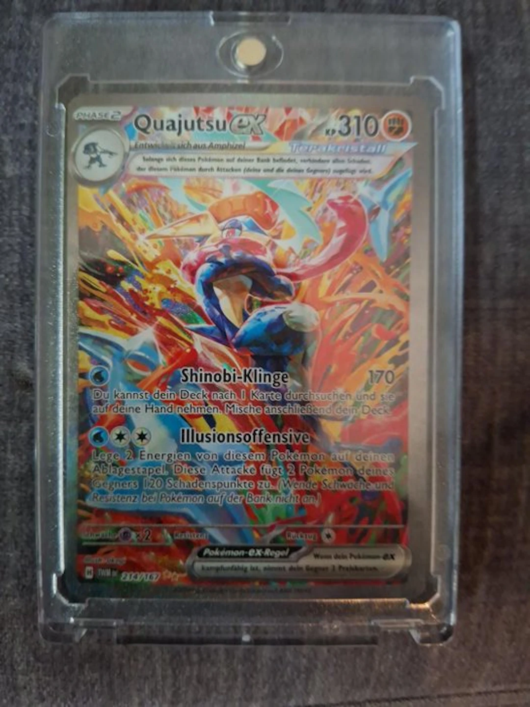 Pokémon - 1 Card - Quajutsu 214/167 Foil, Full art, Secret rare - Sun & Moon