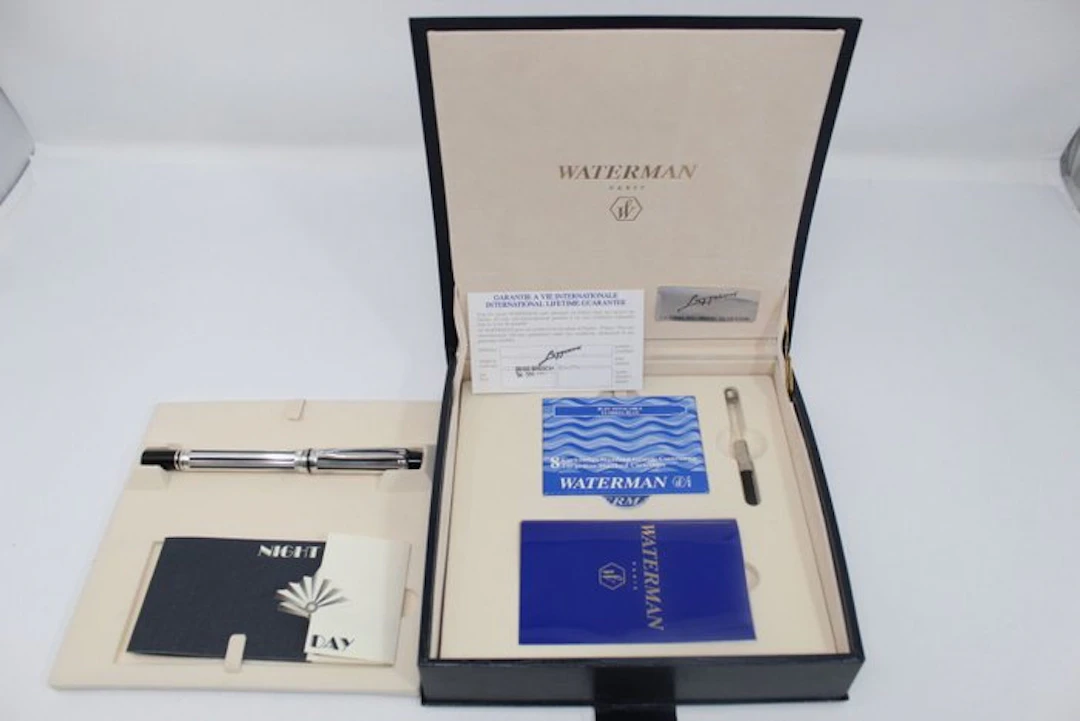 Waterman - Night and day silver plated - Fountain pen