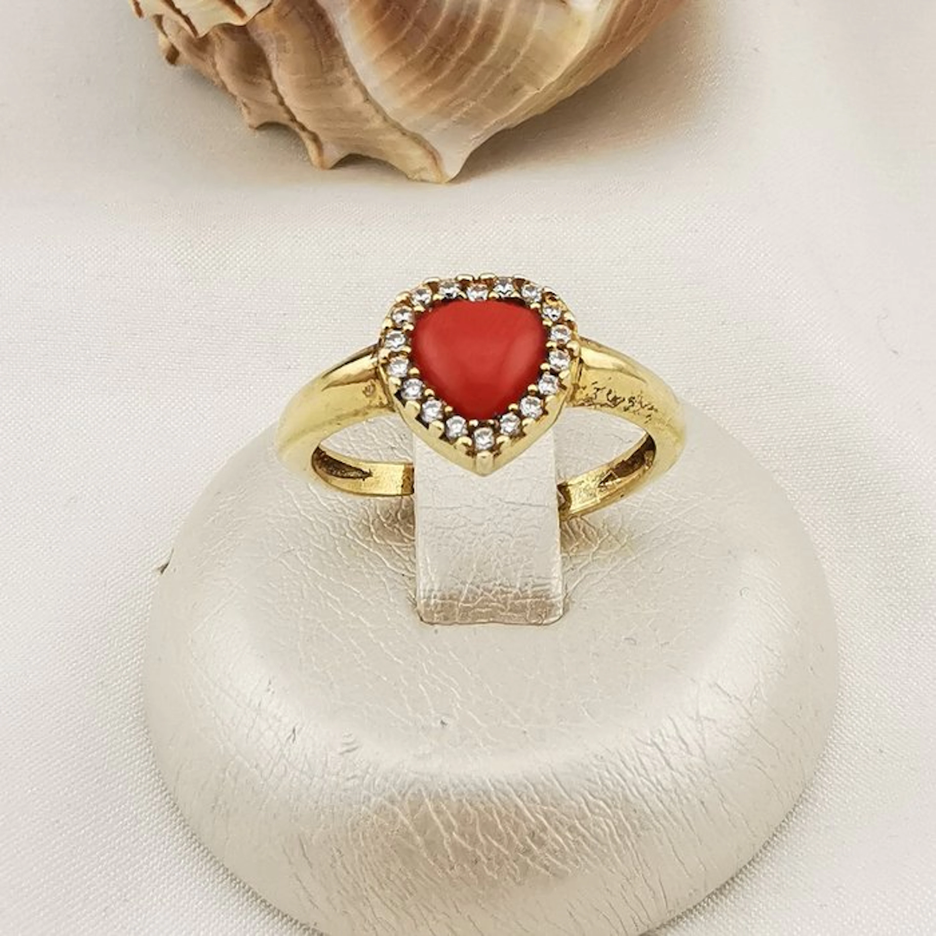 Coral - Sterling Silver 925 - Ring - Italian craftsmanship