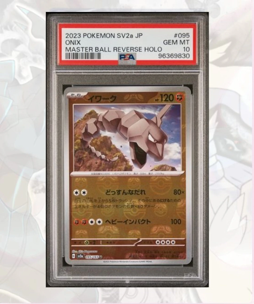 Pokémon - 1 Graded card - Onix Master Ball Reverse...