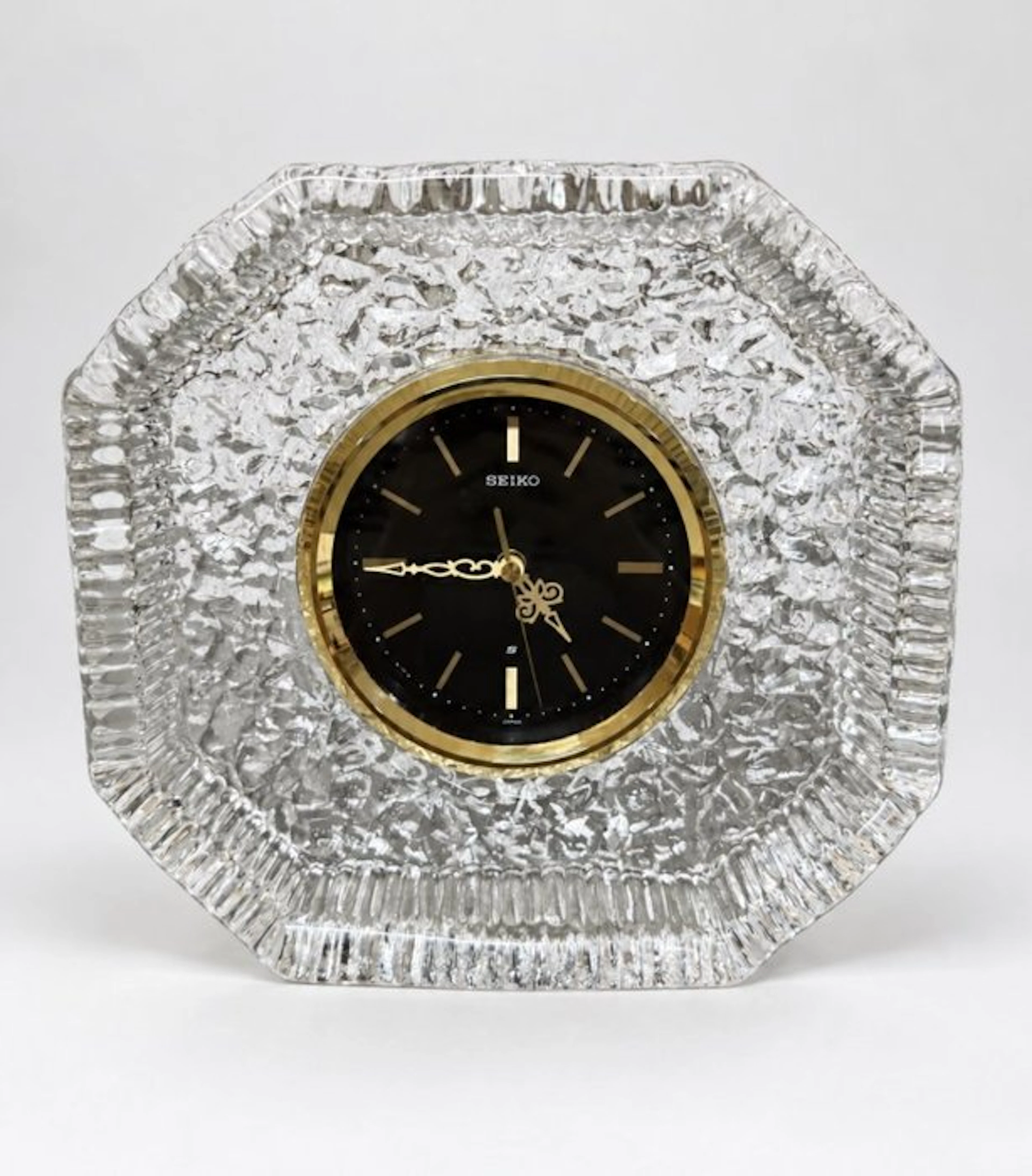Table/desk clock - Seiko - Vintage Glass - 1978
