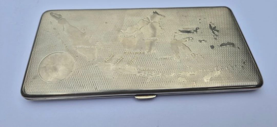 No reserve price - Cigarette case - Gilt brass