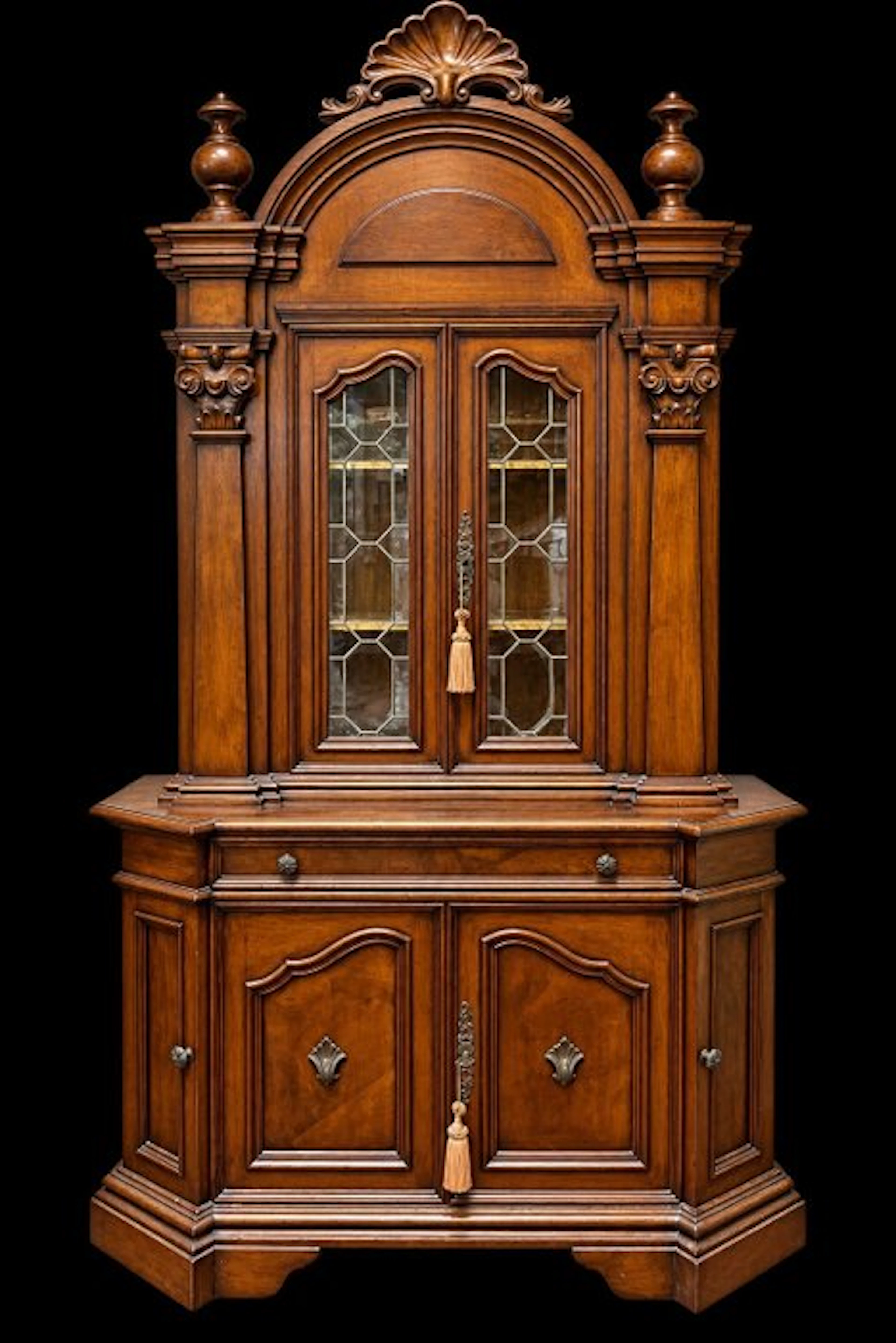 Display cabinet - solid walnut - Book case - Display case