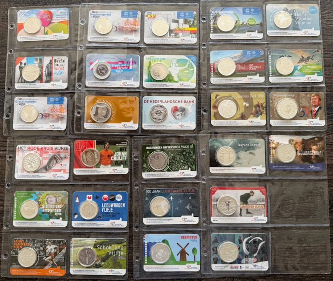 Netherlands. 5 Euro / 10 Euro 2012/2020 (28 coincards)