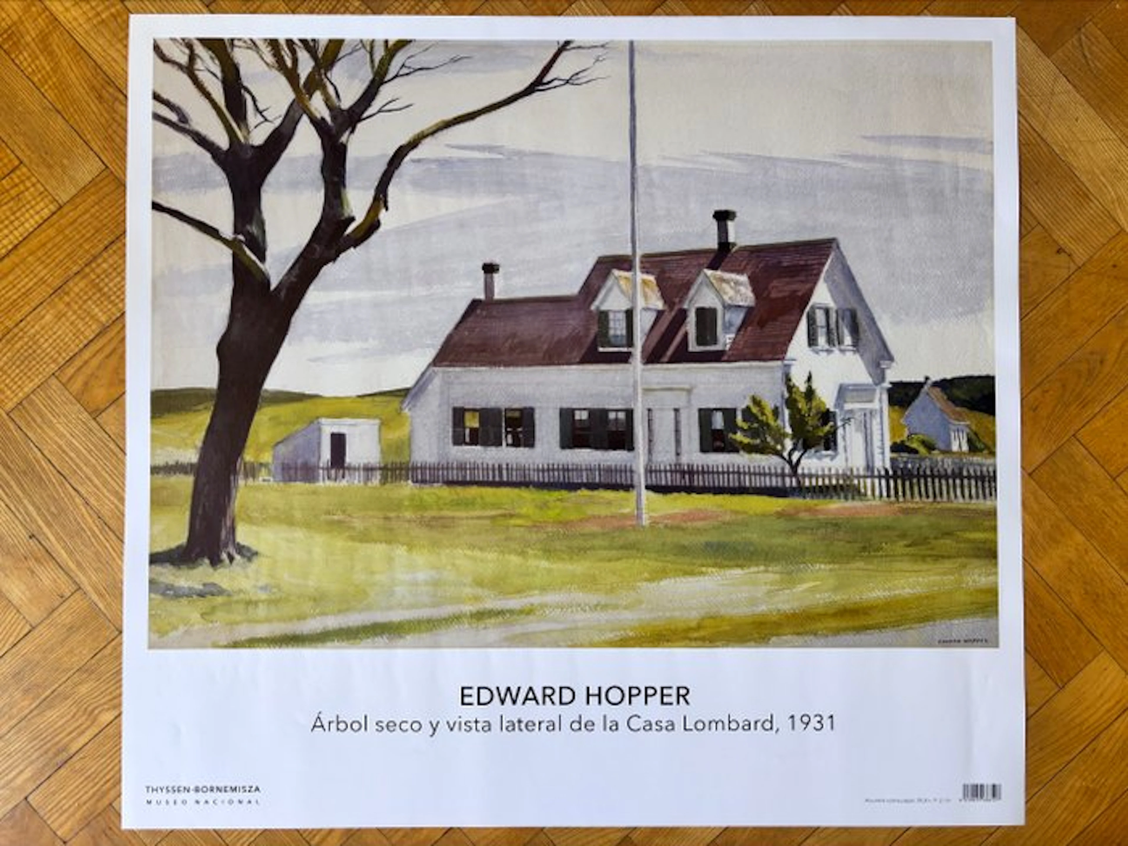 Edward Hopper - Árbol seco y vista lateral de la Casa Lombard / 1931