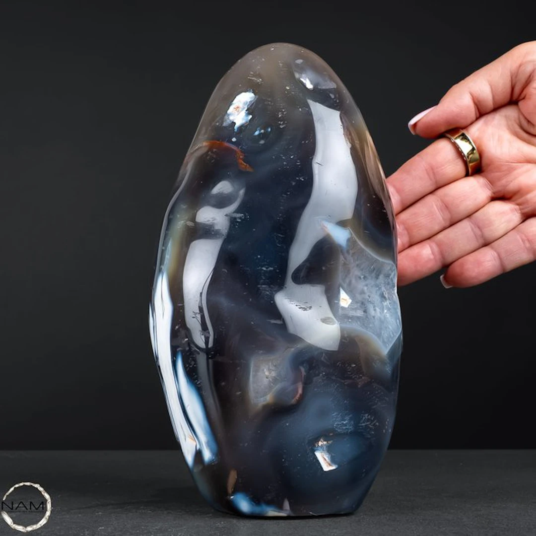 Natural Orca Agate Freeform- 1700.36 g
