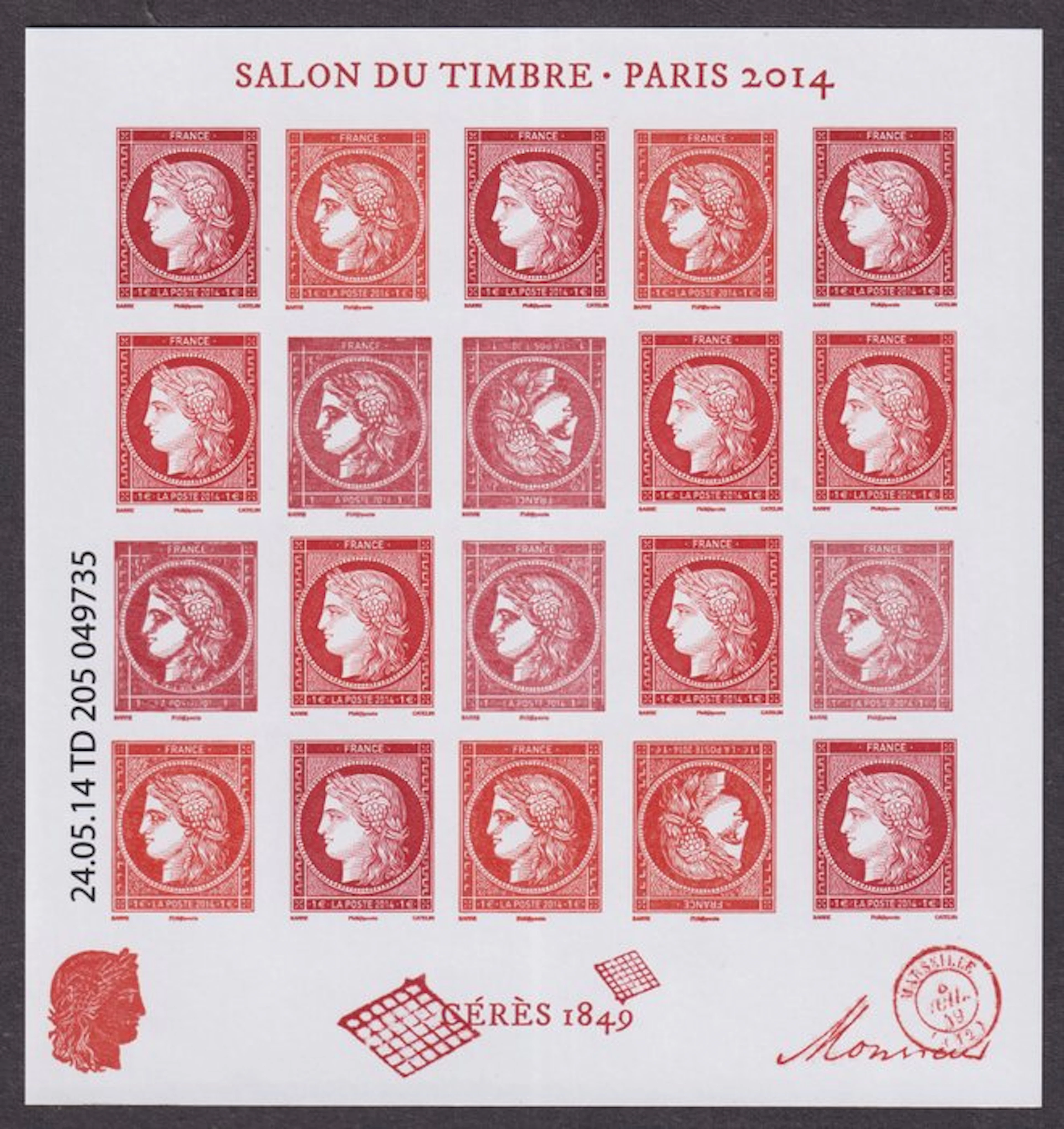 France 2014 - Miniature sheet "Stamp Show 2014", No. F4871, mint**. - Yvert