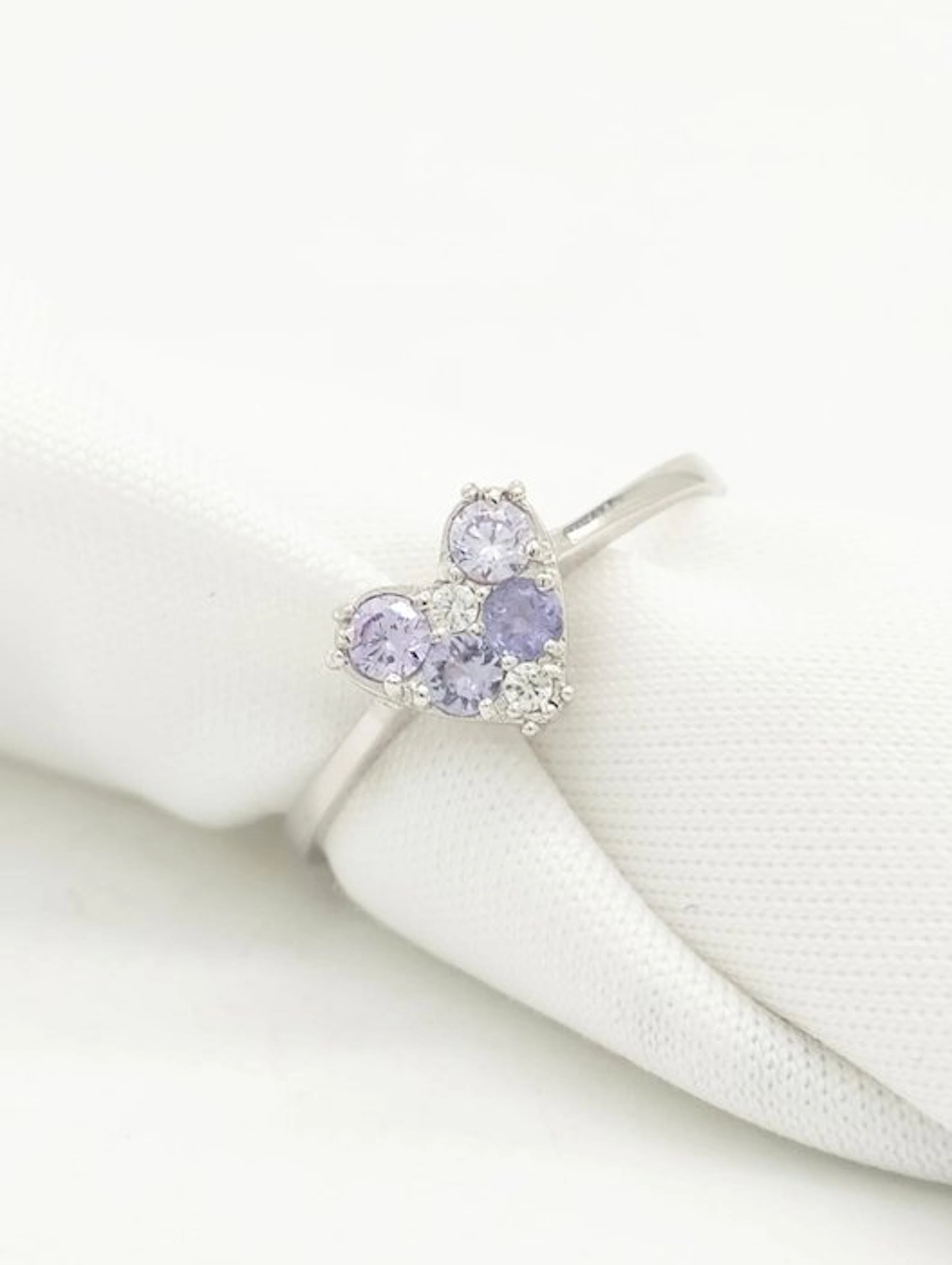 No reserve price - Cocktail ring - 14 kt. White gold Tanzanite - Diamond
