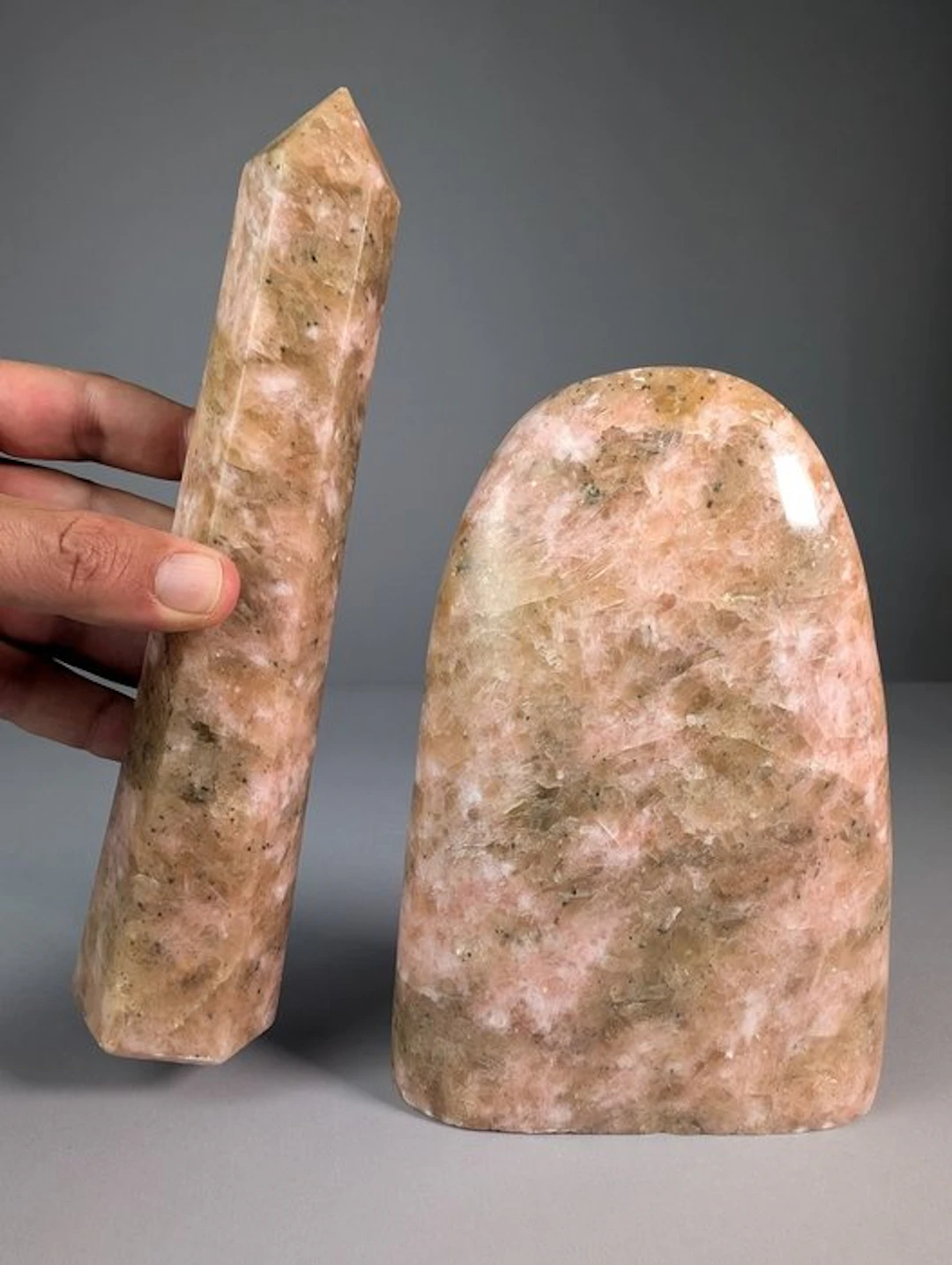 Polished Orthoclase Feldspar Prism - Height: 23.5 cm - Width: 5.4 cm- 2730 g