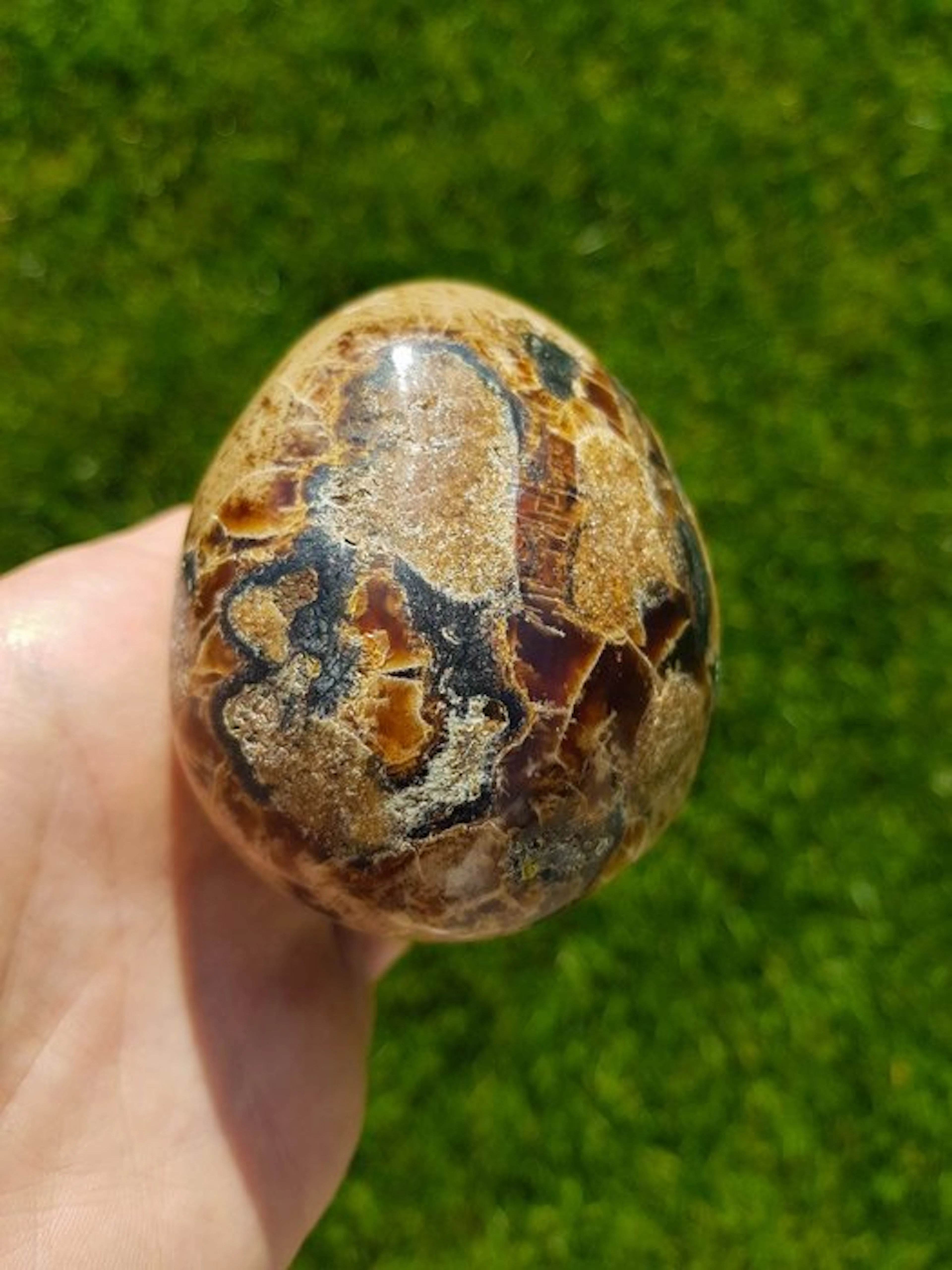 Amber Authentic blue amber (AAA quality) - Height: 7 cm...