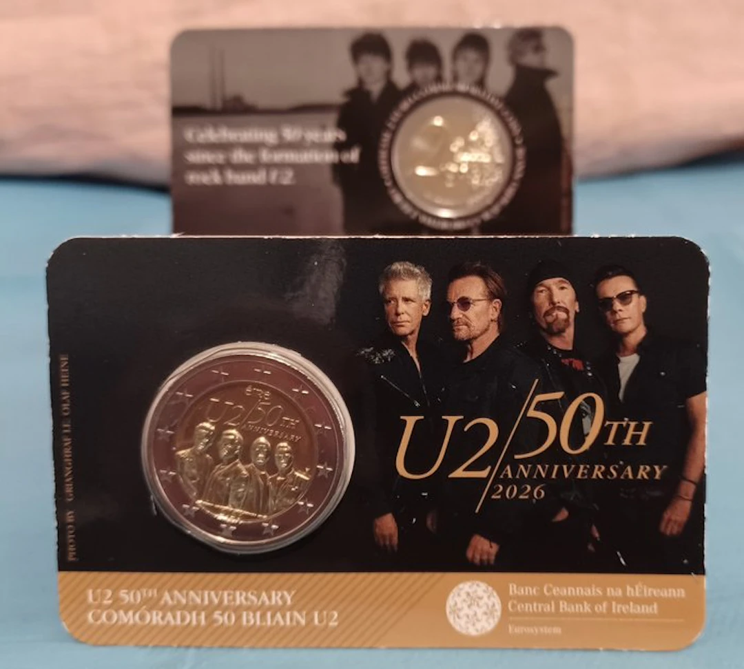 Ireland. 2 Euro 2026 "U2" (2 coins) (No reserve price)